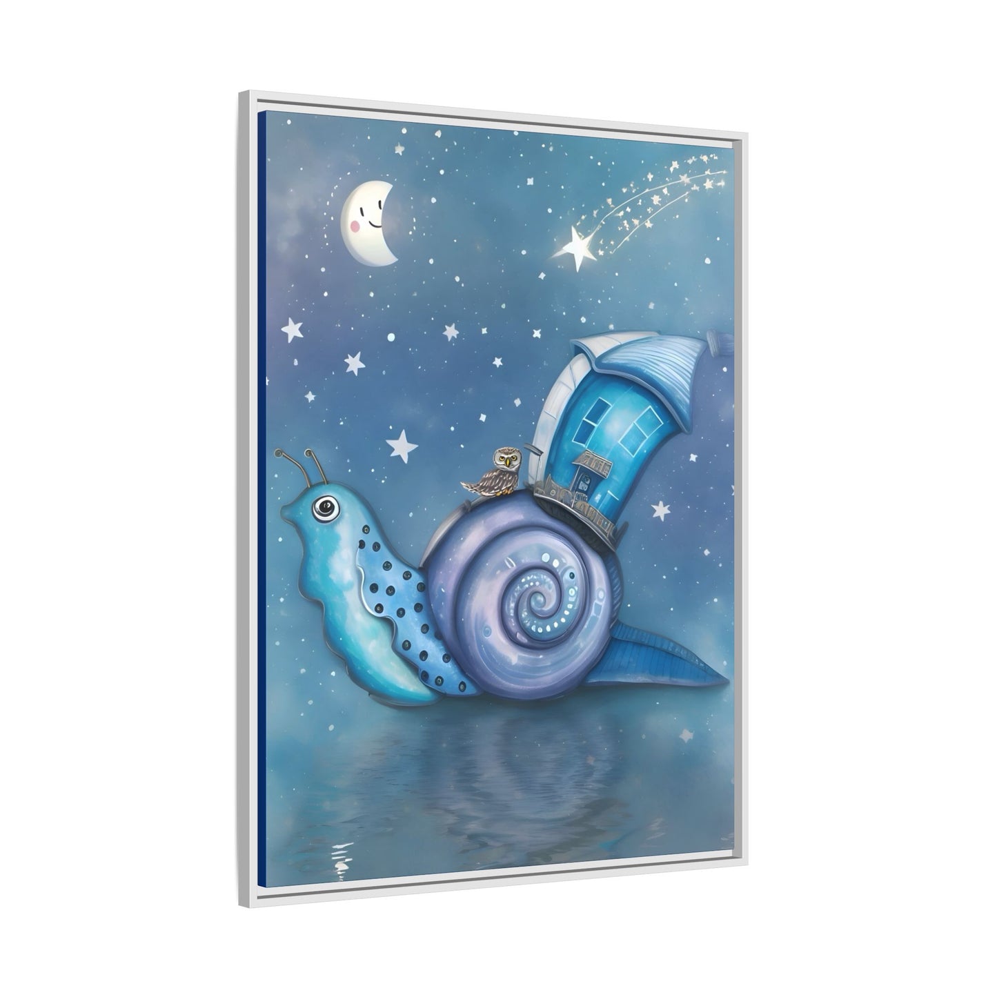 The Owl and the Snail Glided Upon a Sea of Stars by Andrew McCarter  - Canvas Print