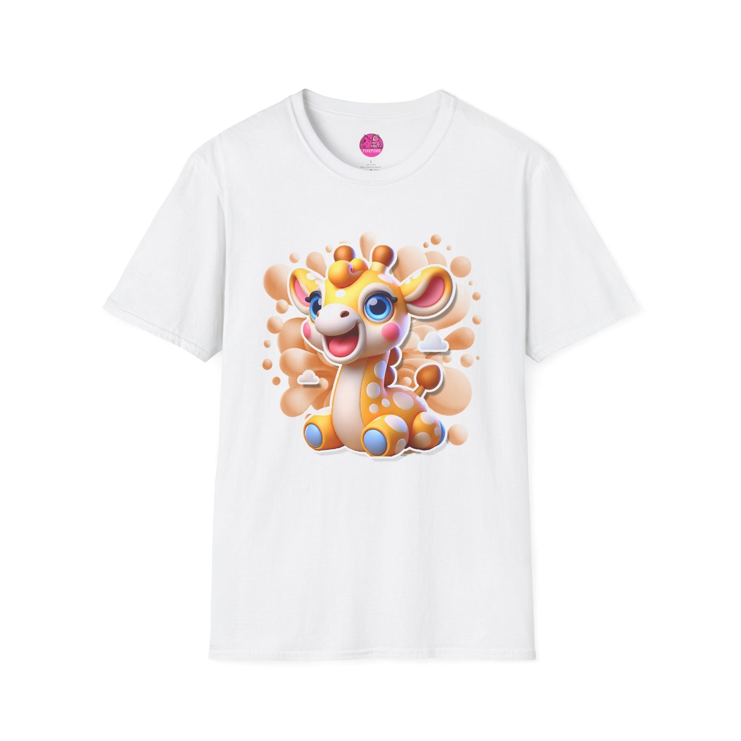 Geoffrey Giraffe T-Shirt - Tall on Charm, Big on Smiles Unisex Softstyle