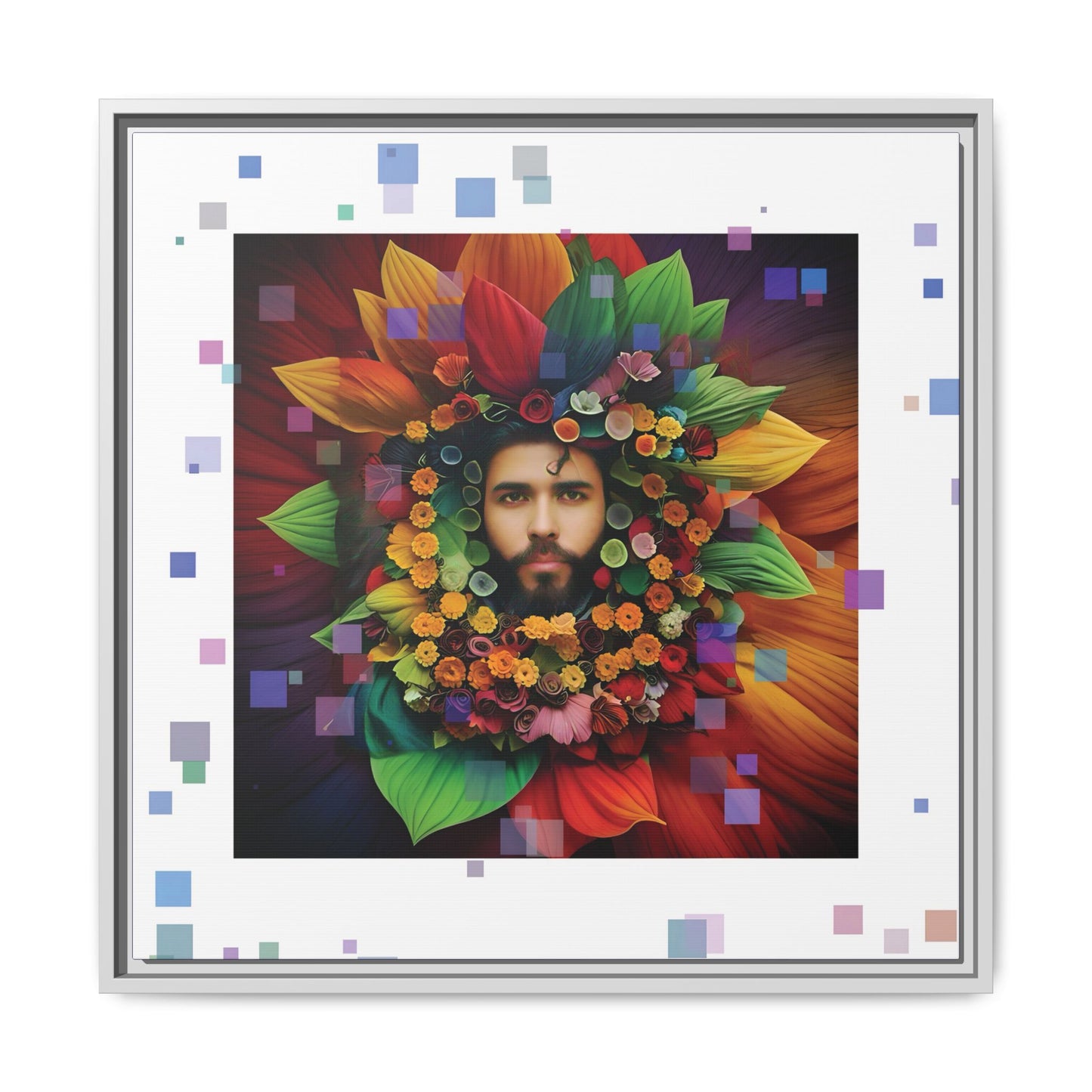 'Flourish: The Modern Green Man' canvas print By Andrew McCarter
