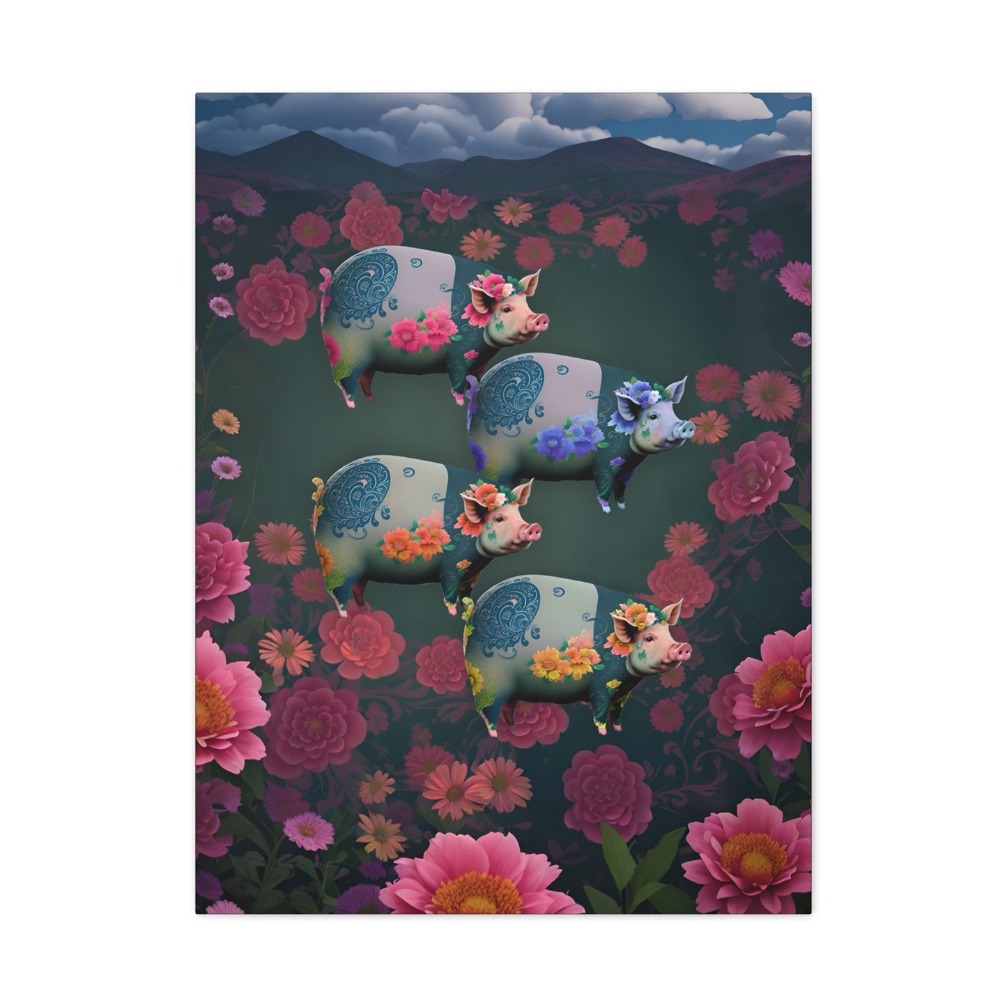 ‘Floral Flight’ Canvas Print by Andrew McCarter