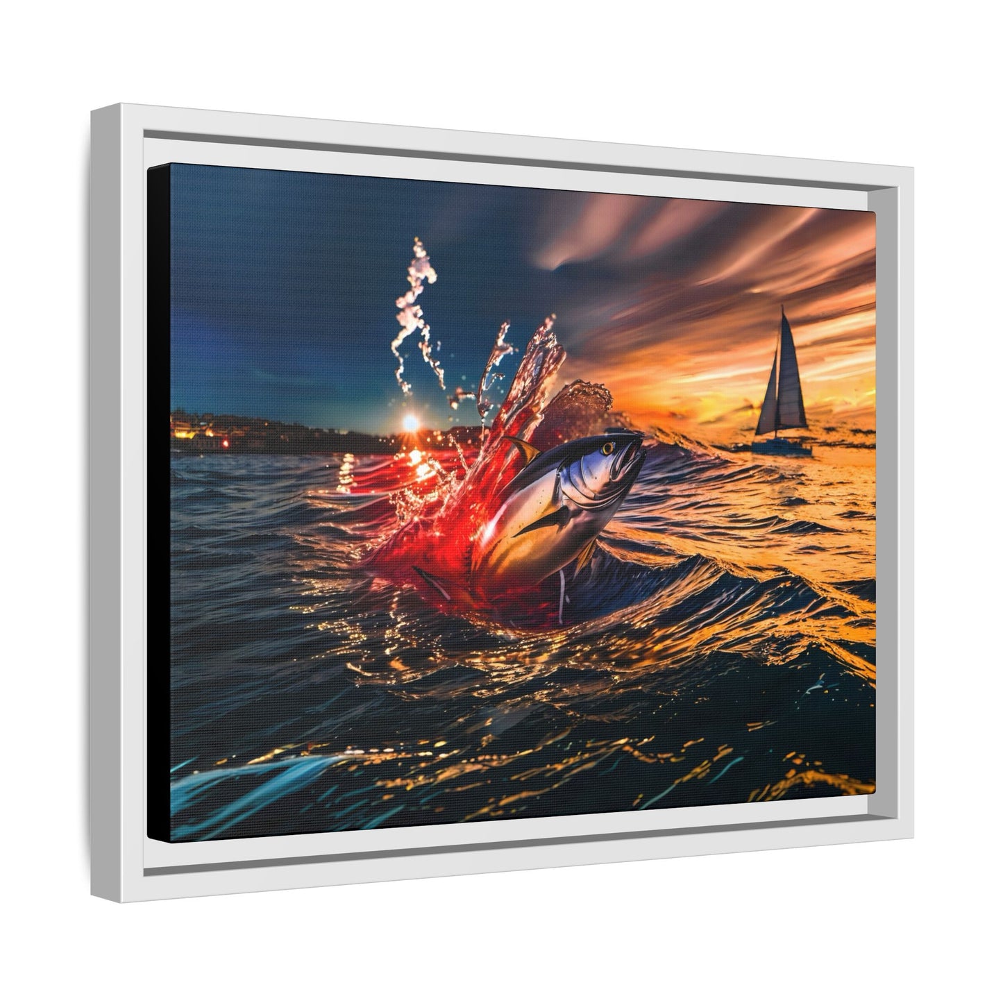 "The Leap" by Andrew McCarter - Ocean Canvas Art.