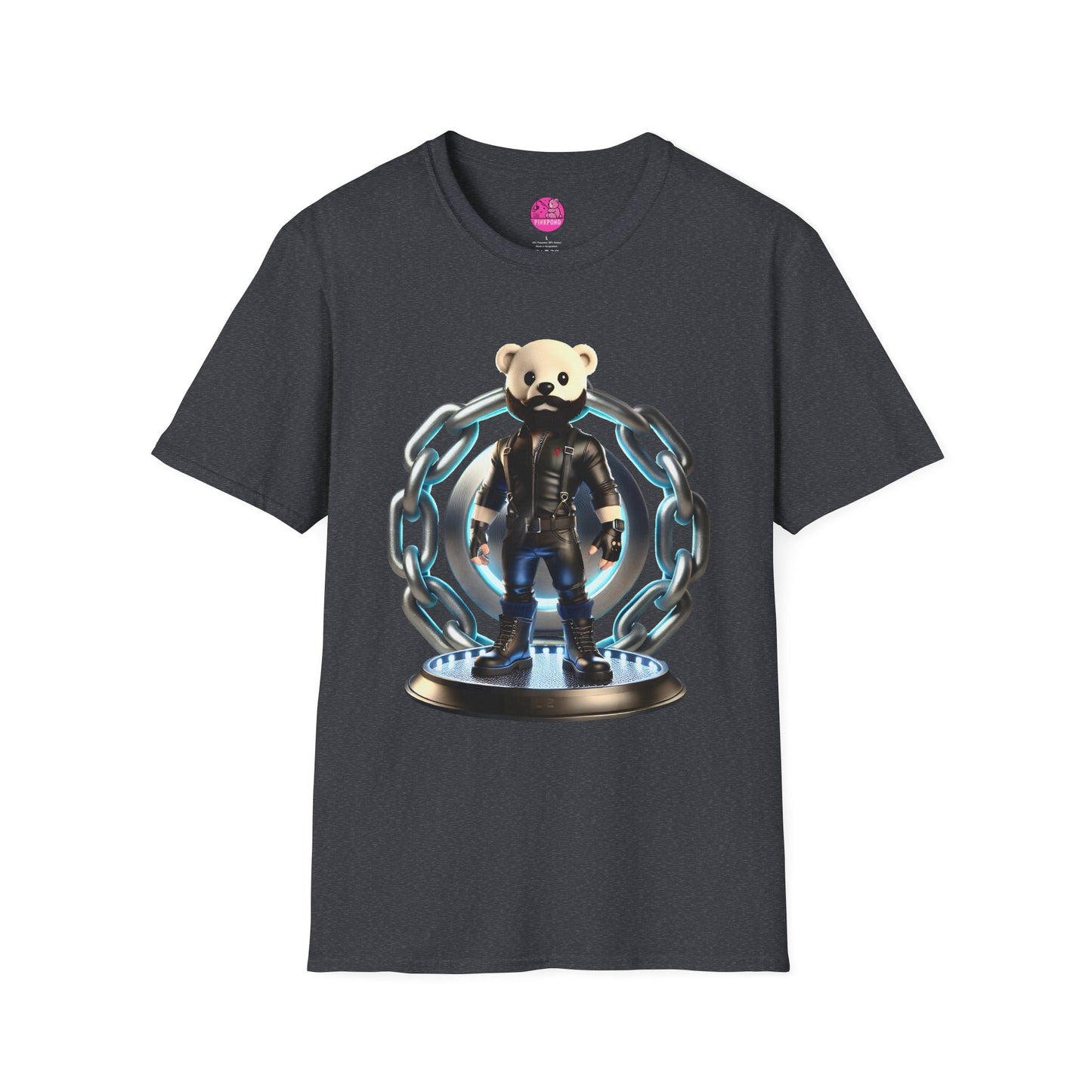 Hot Leather Cub Unisex Softstyle T-Shirt | Fierce and Fun Bear Tee with Leather-Clad Sass