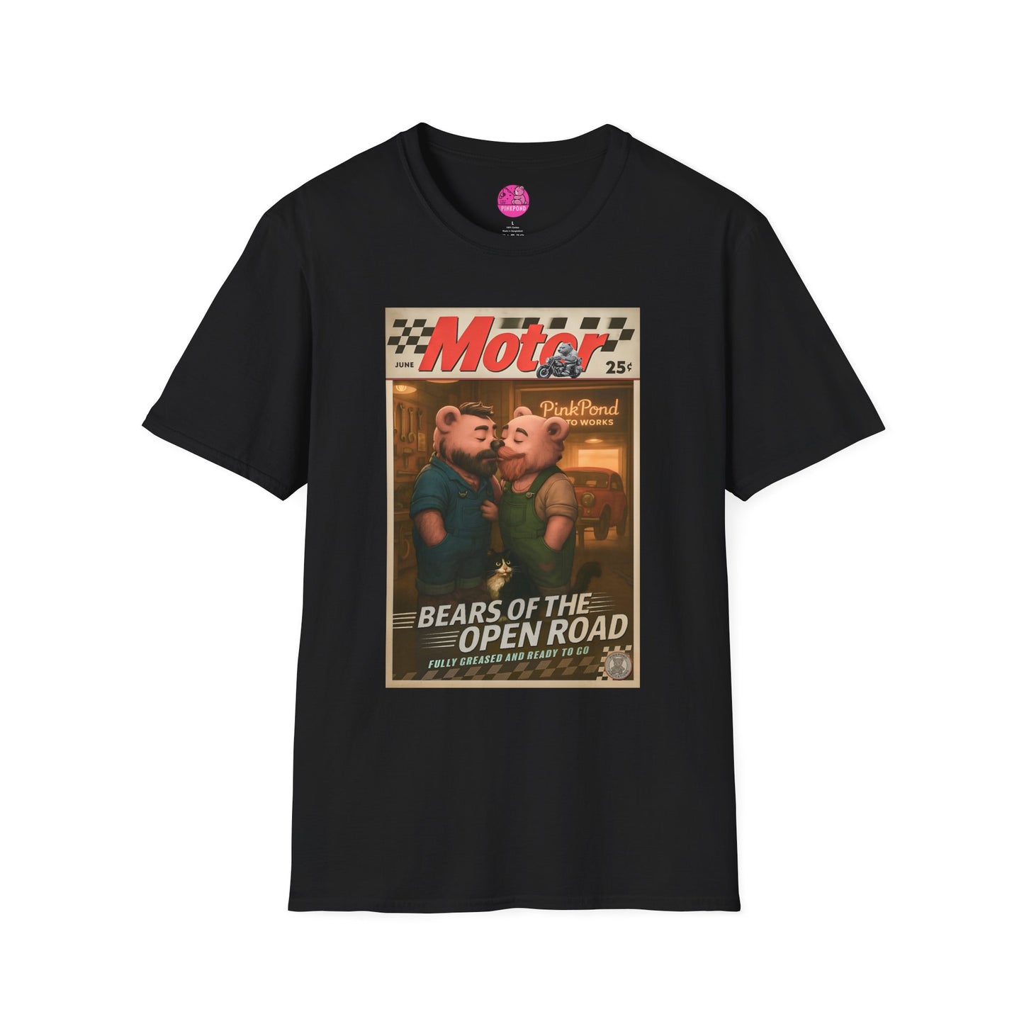 Bear Retro 1950s Motor Magazine T-Shirt