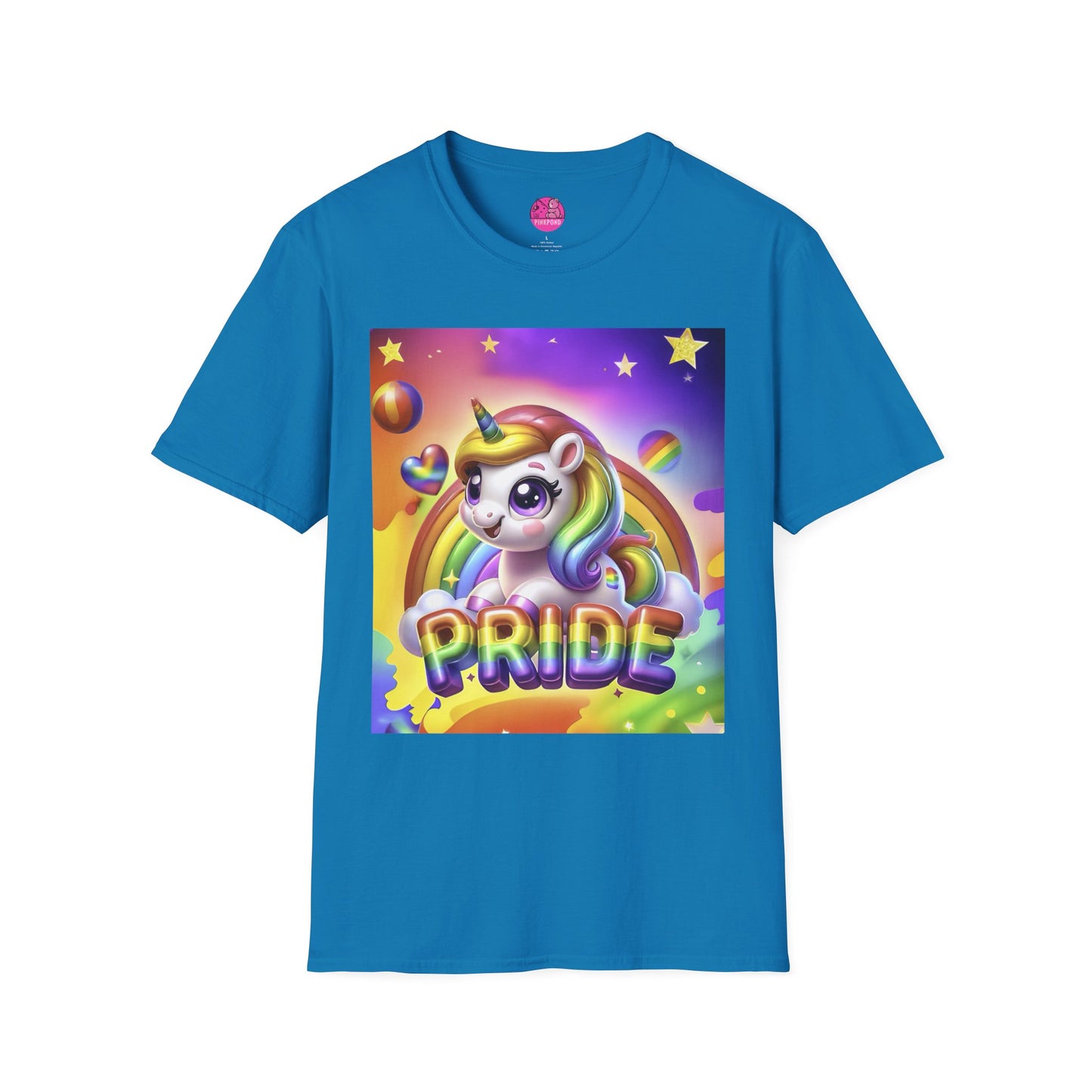 Rainbow Pride Unicorn T-Shirt – Wear Your Colors Loud and Proud! - Unisex Softstyle Tee