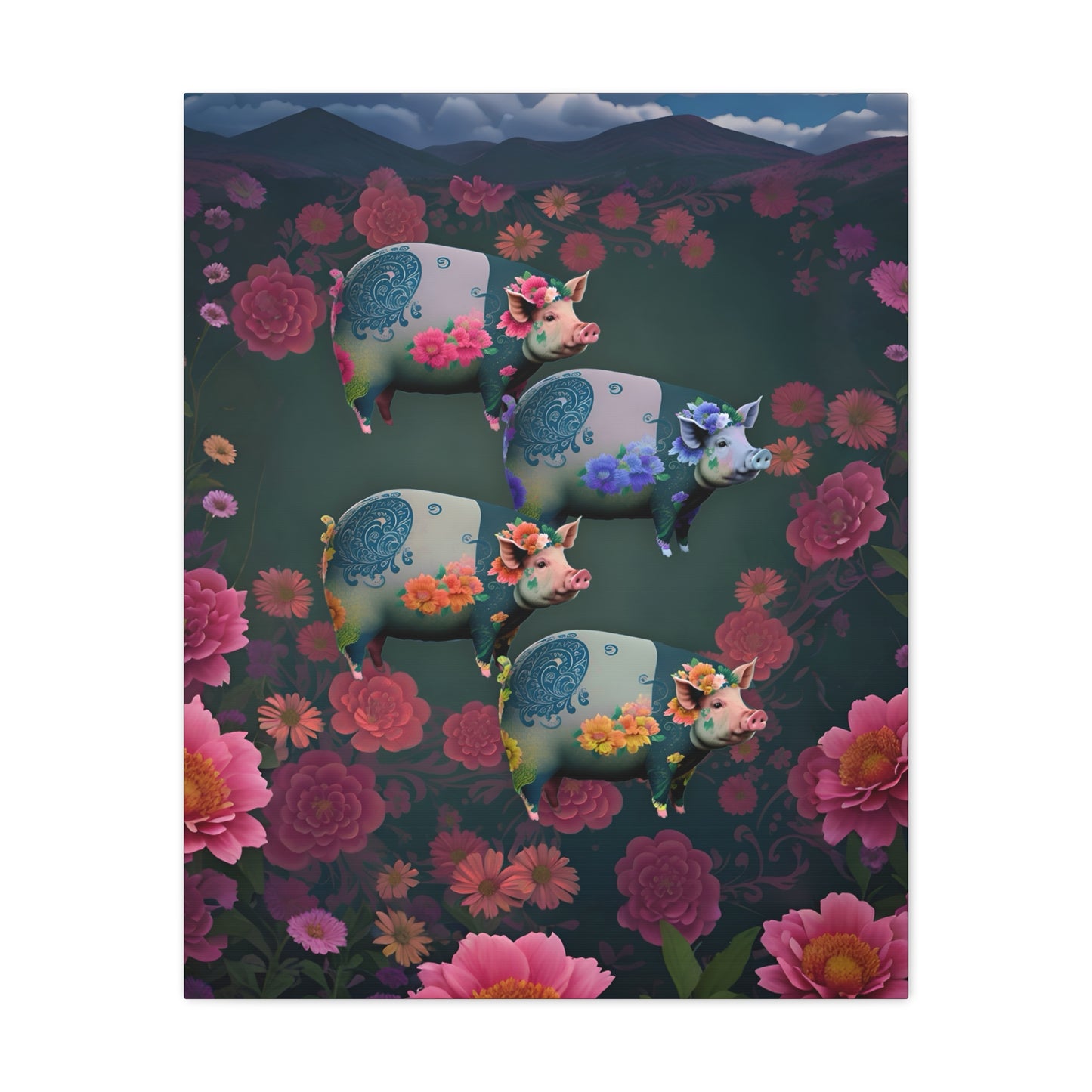 ‘Floral Flight’ Canvas Print by Andrew McCarter