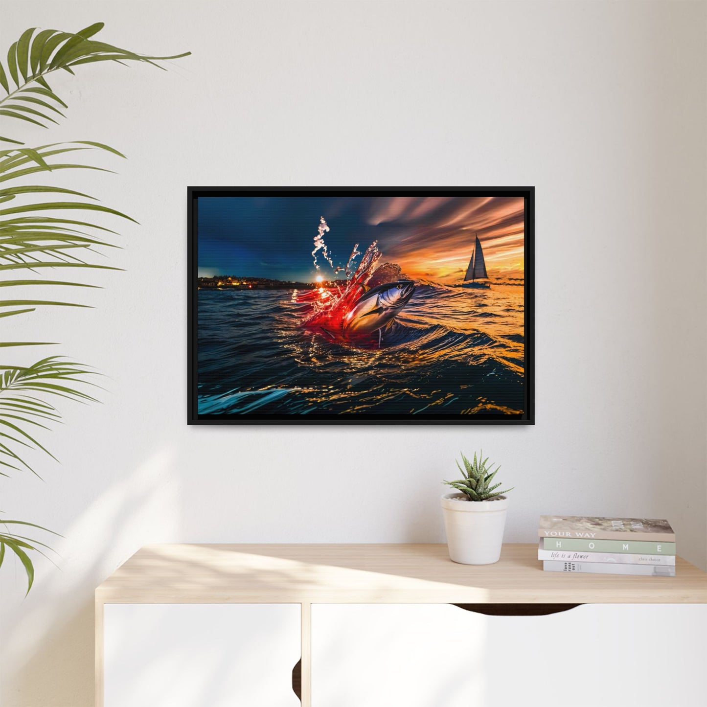 "The Leap" by Andrew McCarter - Ocean Canvas Art.