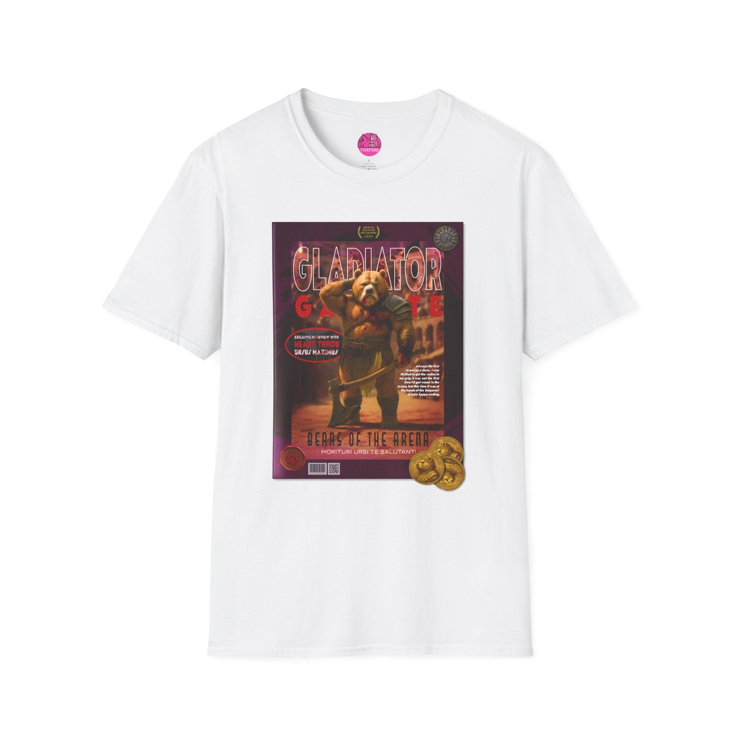 Gladiator Gazette T-Shirt - Bears of the Arena Roman Parody Souvenir Tee