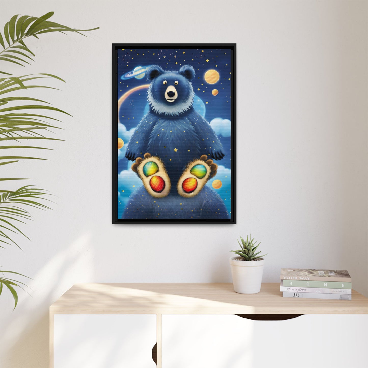 'Cosmic Pawprints' by Andrew McCarter - Canvas Art