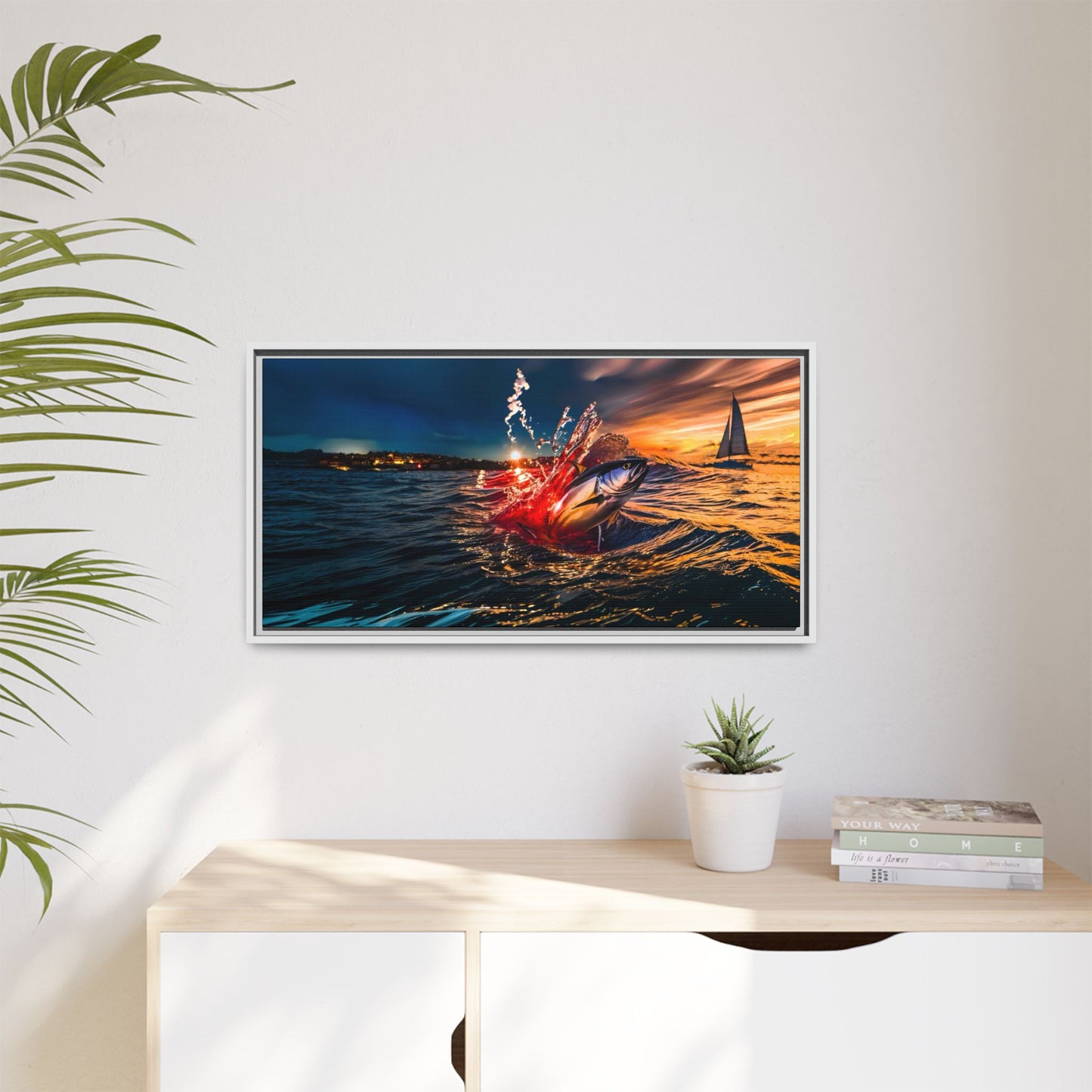 "The Leap" by Andrew McCarter - Ocean Canvas Art.