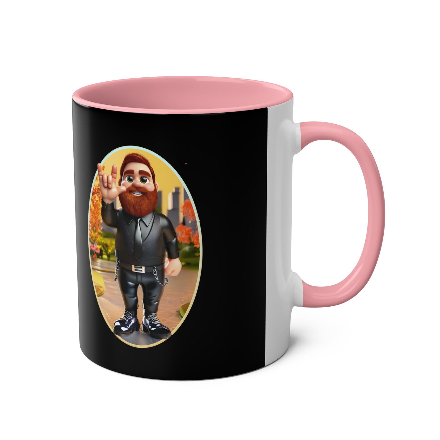 Lucky the Leather Bear - American Sign Language (ASL) Love Sign Inclusive Mug