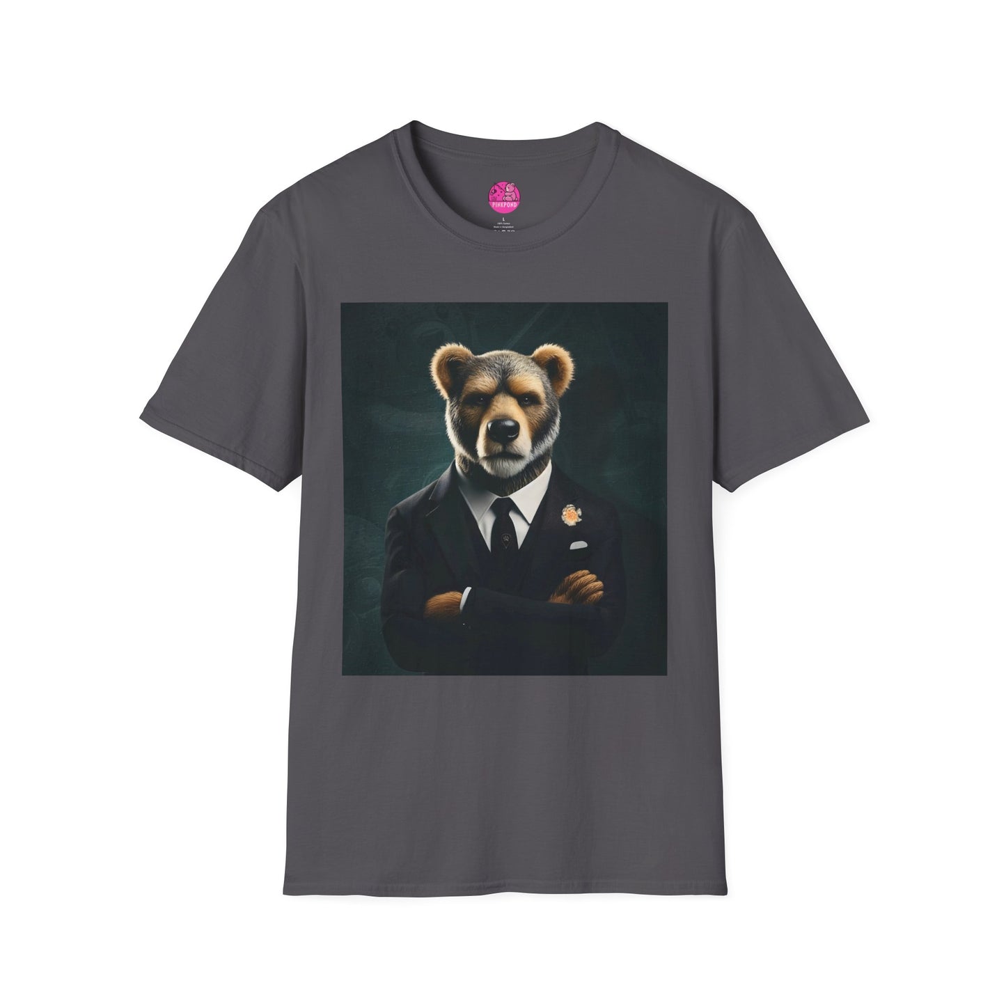 Boss Bear Graphic Tee - Unisex Softstyle T-Shirt for Power Players