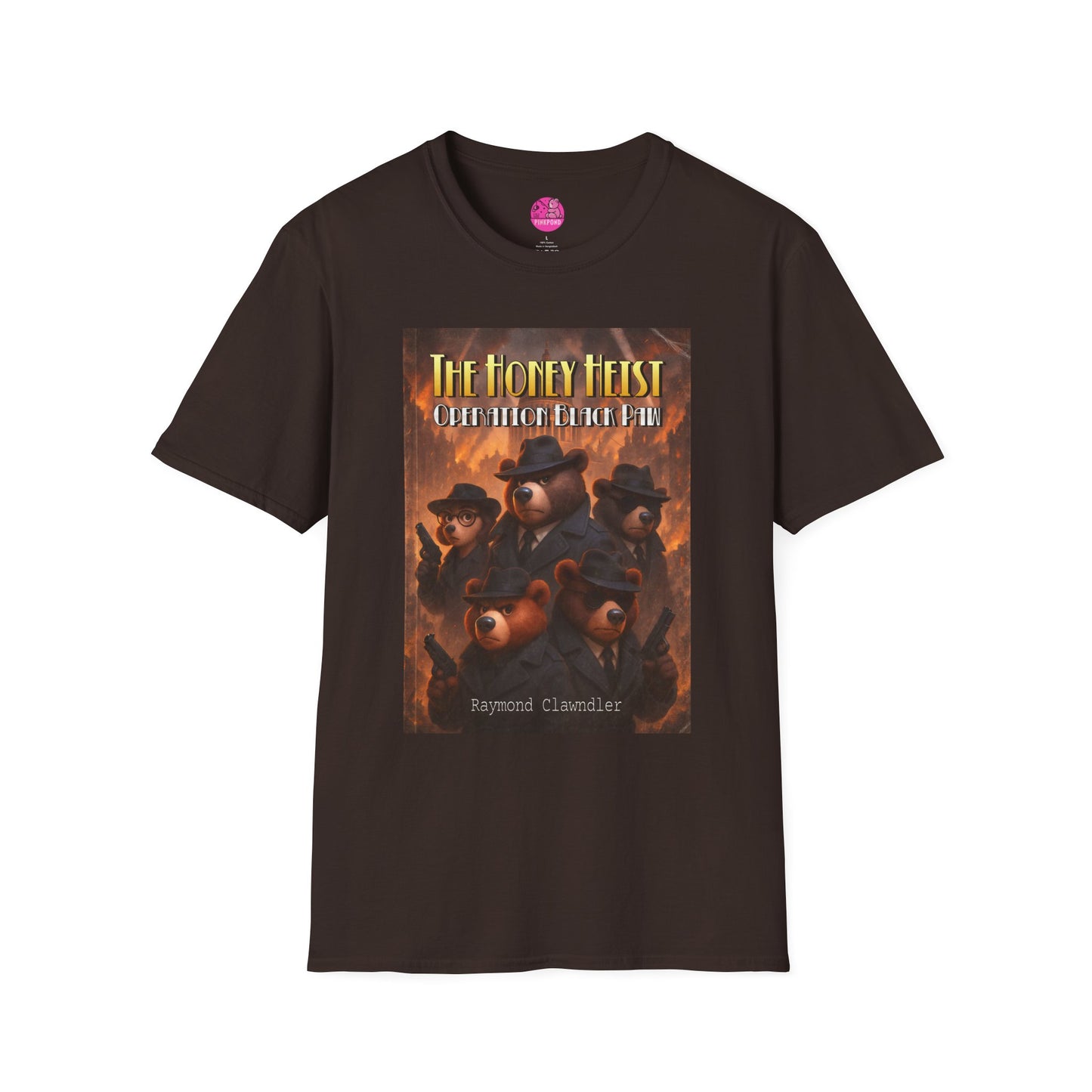 Unisex Tee - The Honey Heist: Operation Black Paw Noir Bear Detective Squad Shirt