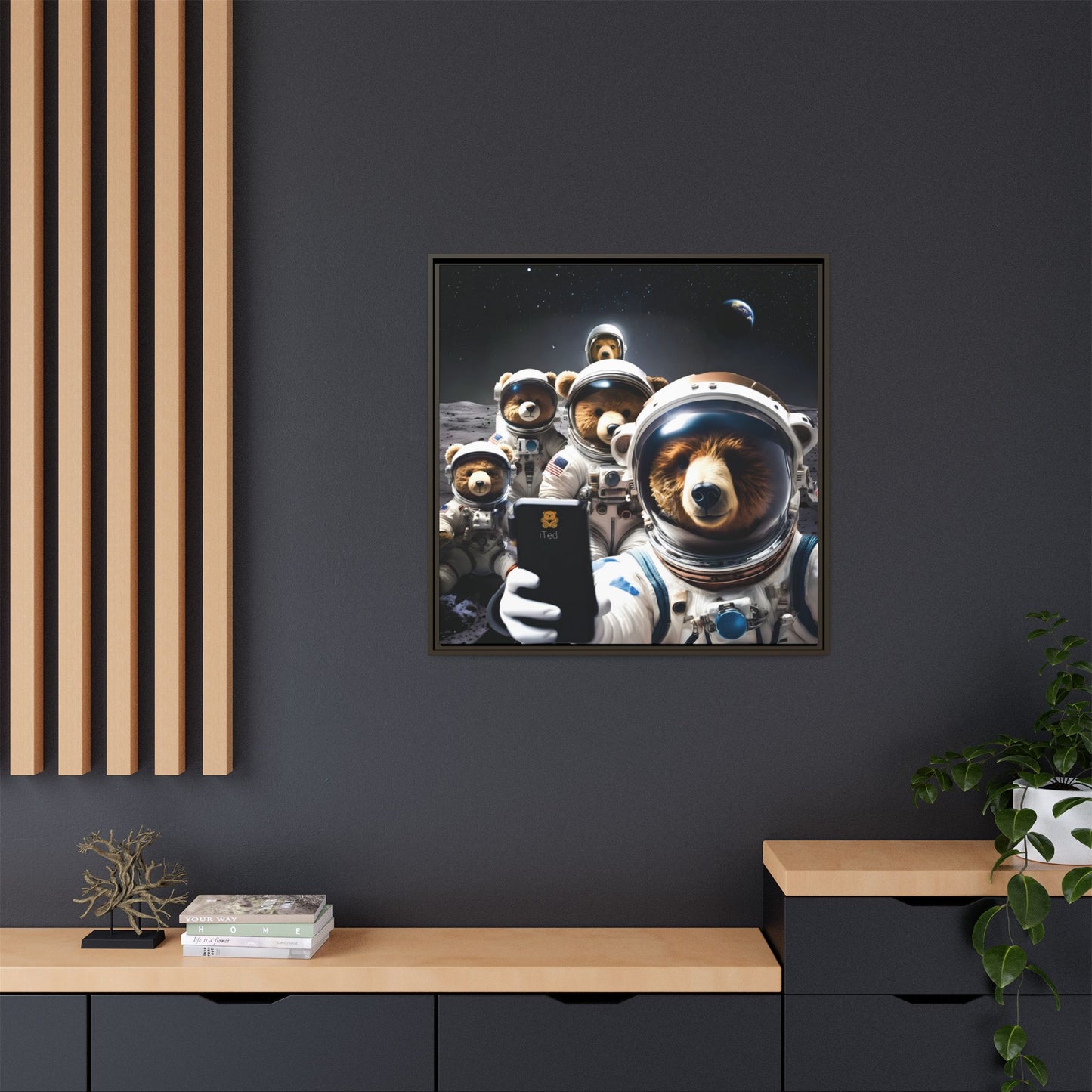 Canvas Print - Mooning Bear Selfie by Andrew McCarter
