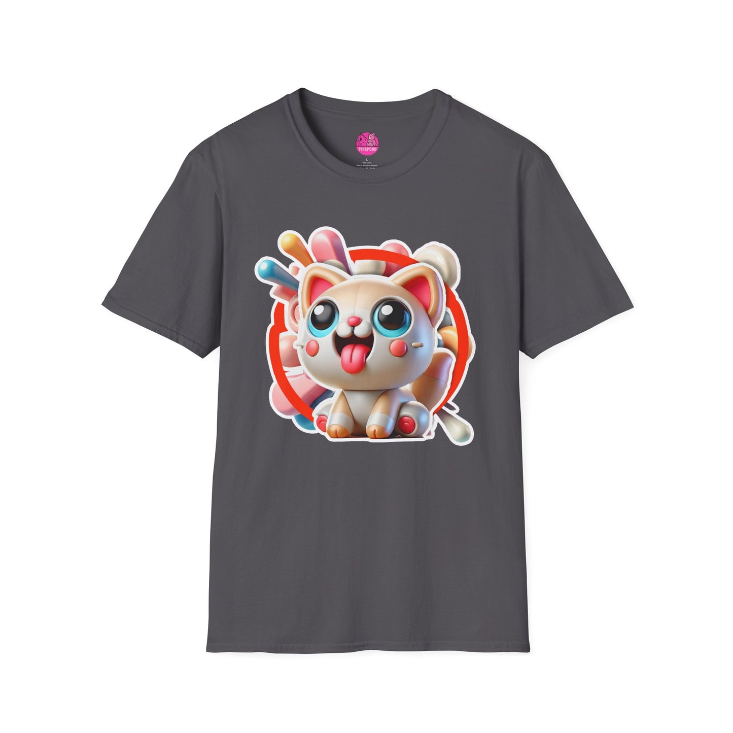 Katey Cat T-Shirt - Burst of Playful Energy | Unisex Softstyle