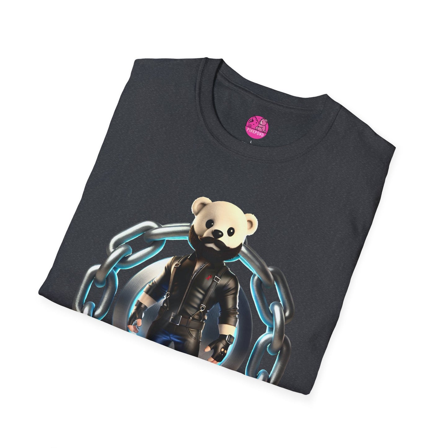 Hot Leather Cub Unisex Softstyle T-Shirt | Fierce and Fun Bear Tee with Leather-Clad Sass