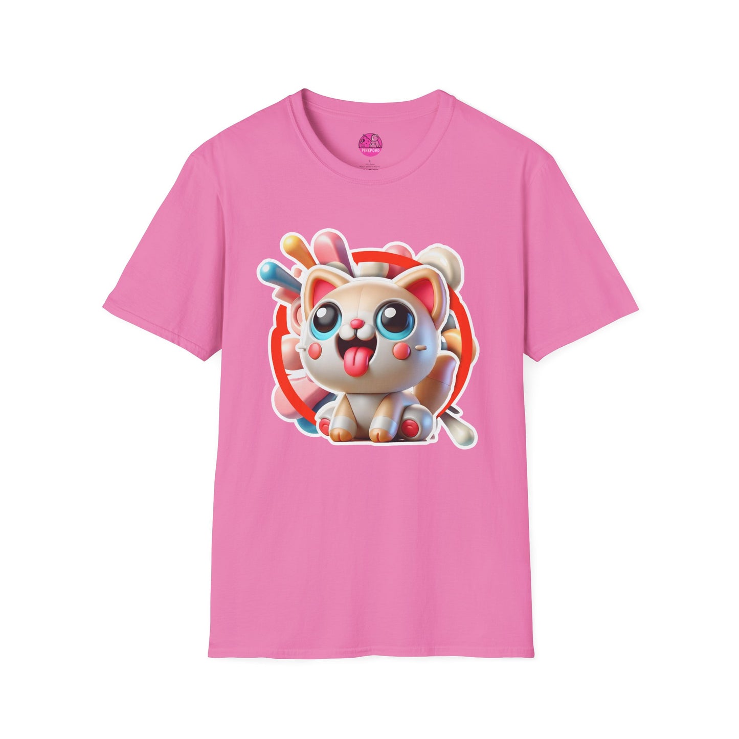 Katey Cat T-Shirt - Burst of Playful Energy | Unisex Softstyle