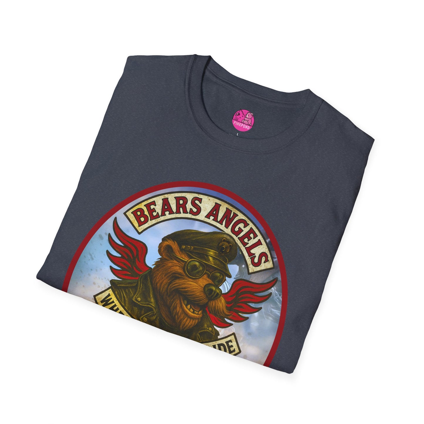 Biker Bear T-Shirt - Bears Angels Roundel, Ride With Pride