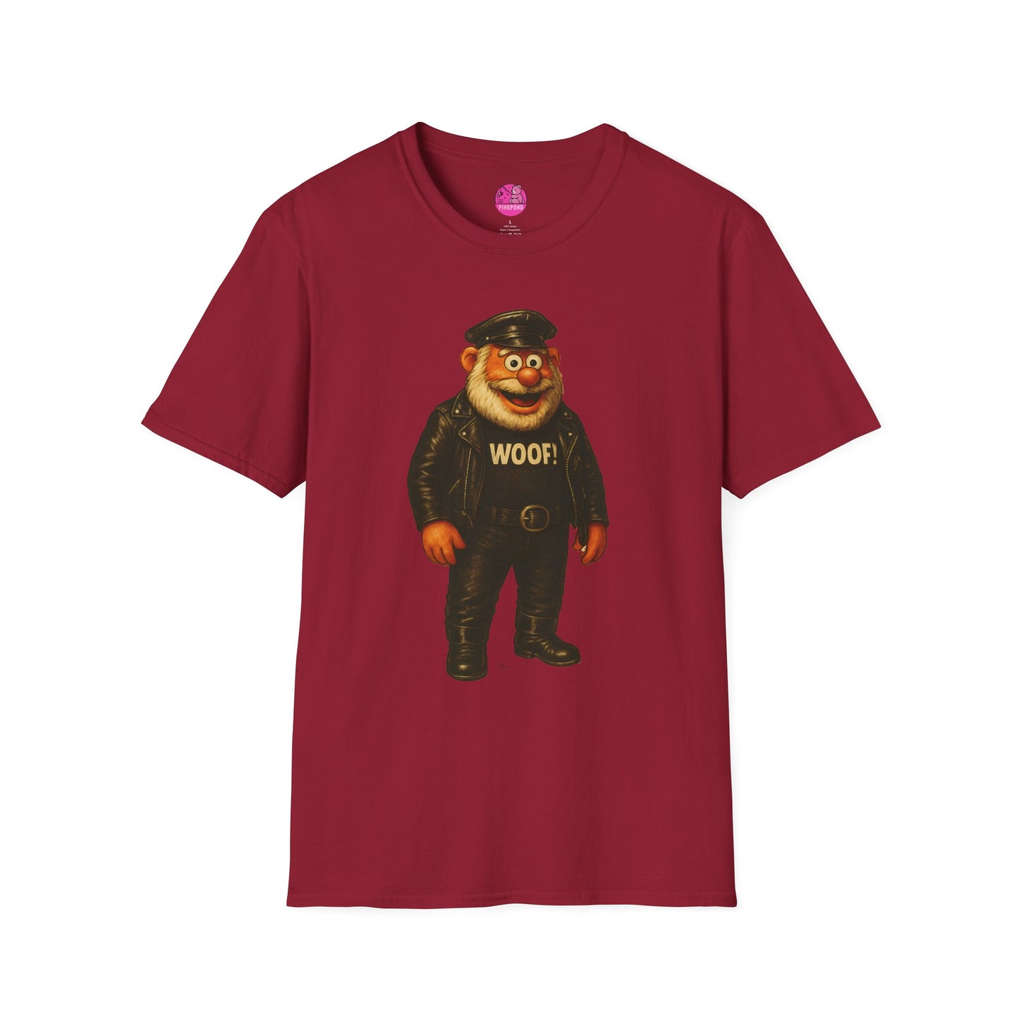 Unisex T-Shirt Leather Polar Bear Tee - WOOF Shirt Silver Beard Energy Pride Fashion