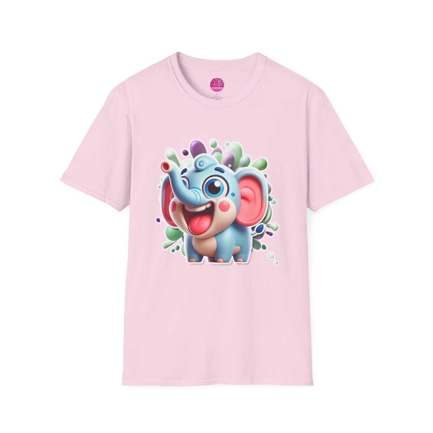 Eugene the Elephant T-Shirt - Unisex Softstyle Tee with Big Ears and Playful Charm