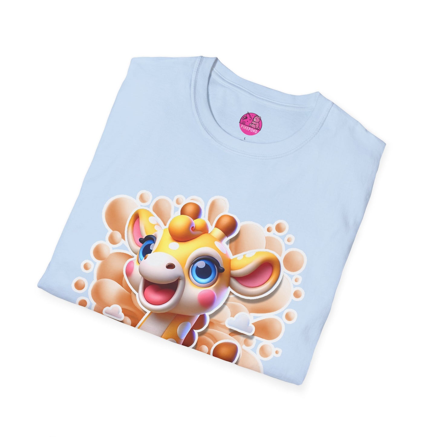 Geoffrey Giraffe T-Shirt - Tall on Charm, Big on Smiles Unisex Softstyle