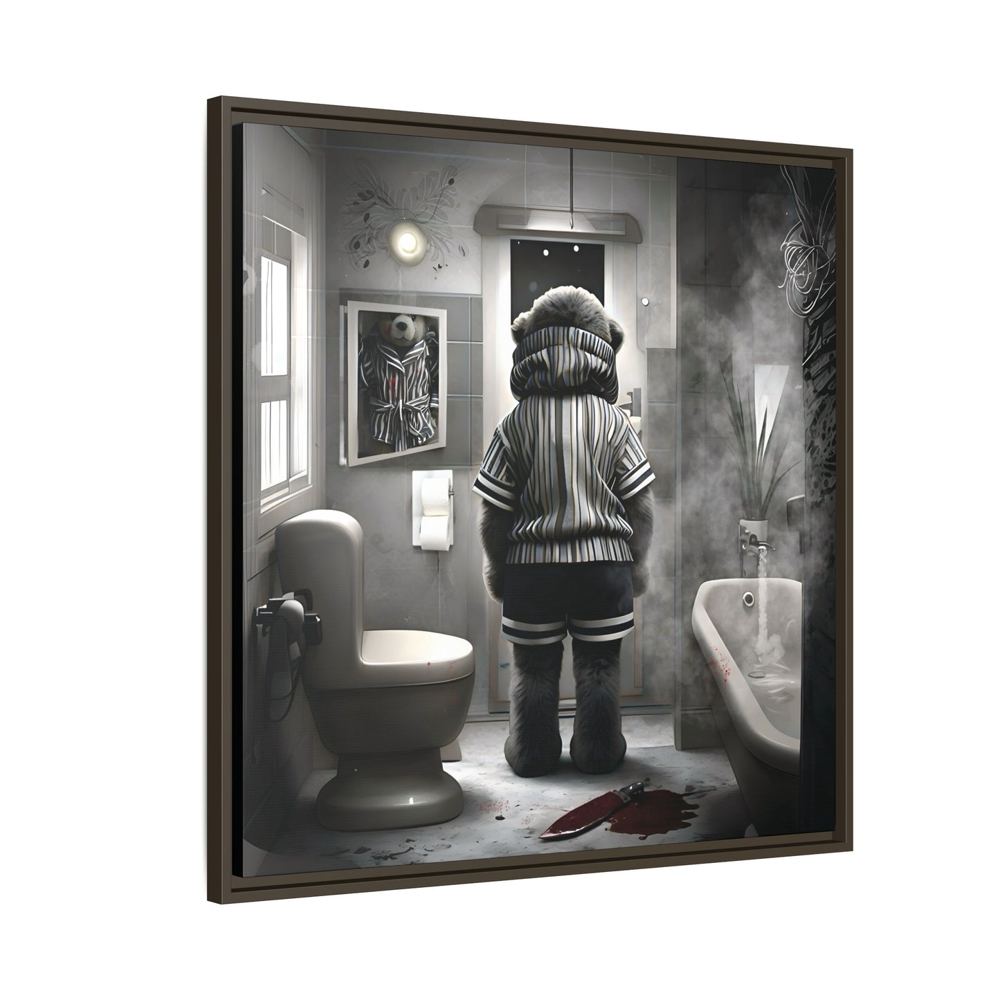 Canvas Art Print - The Untimely Demise of Benjamin Bear by Andrew McCarter, Dark Surreal Artwork