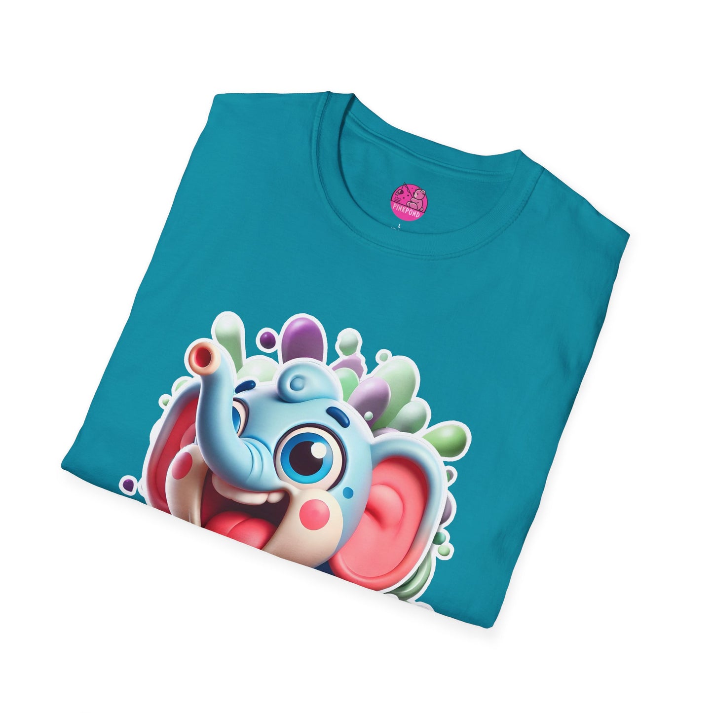 Eugene the Elephant T-Shirt - Unisex Softstyle Tee with Big Ears and Playful Charm