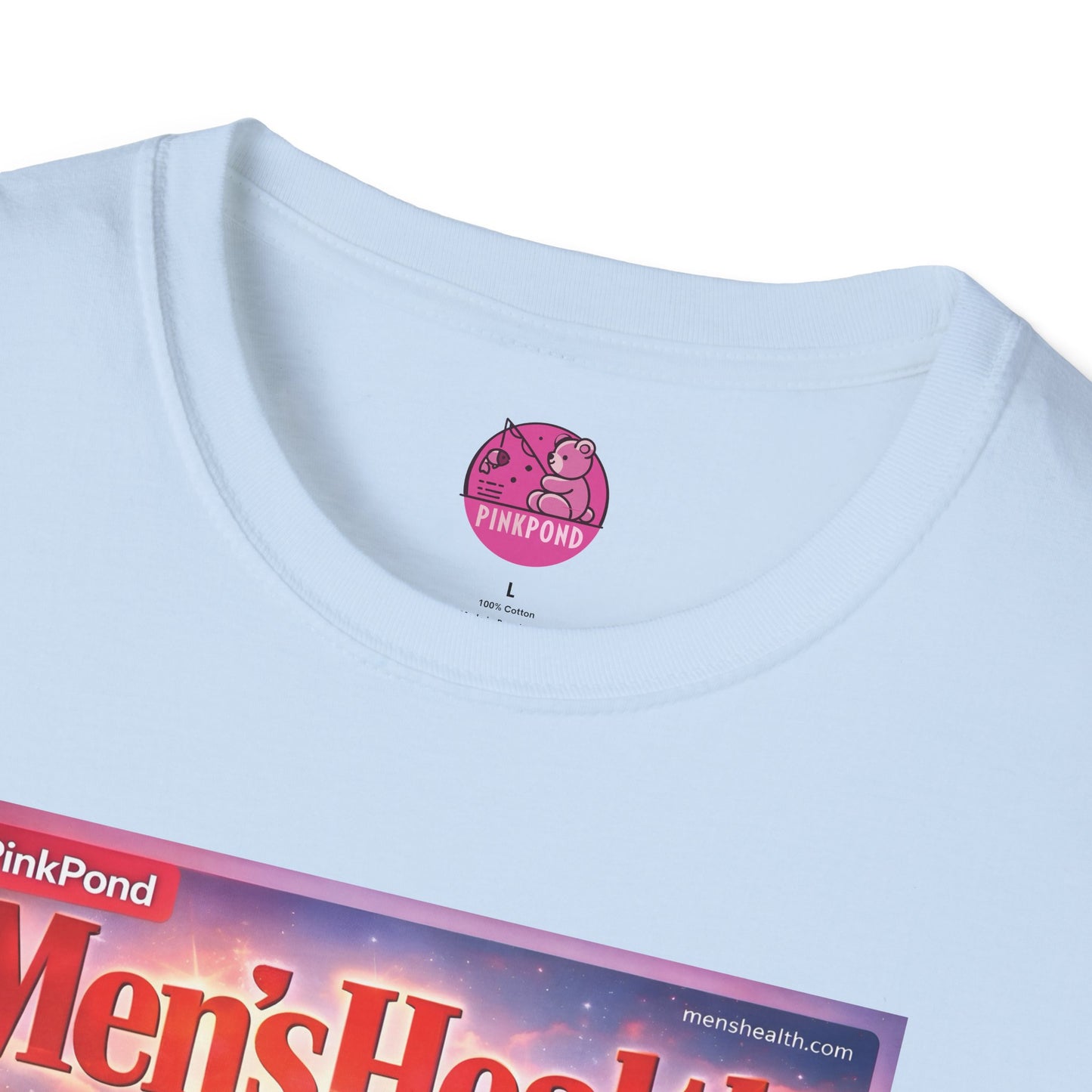 Men’s Health Bear T-Shirt — PinkPond Swiping Bear Graphic Tee