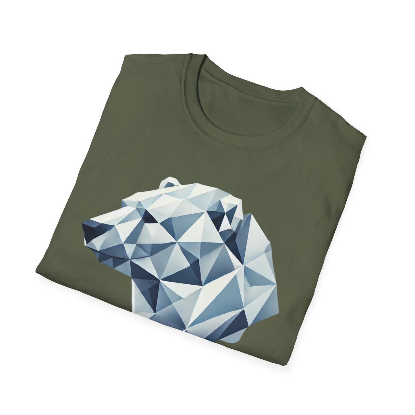 Geometric Bear Graphic Unisex Softstyle T-Shirt