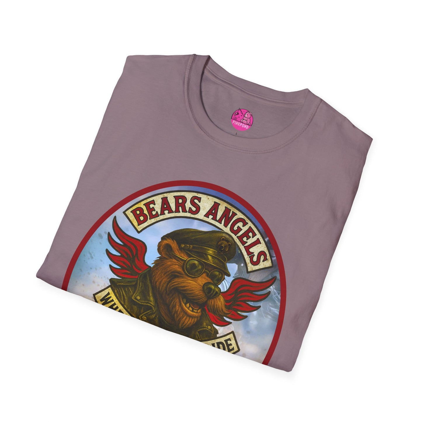 Biker Bear T-Shirt - Bears Angels Roundel, Ride With Pride