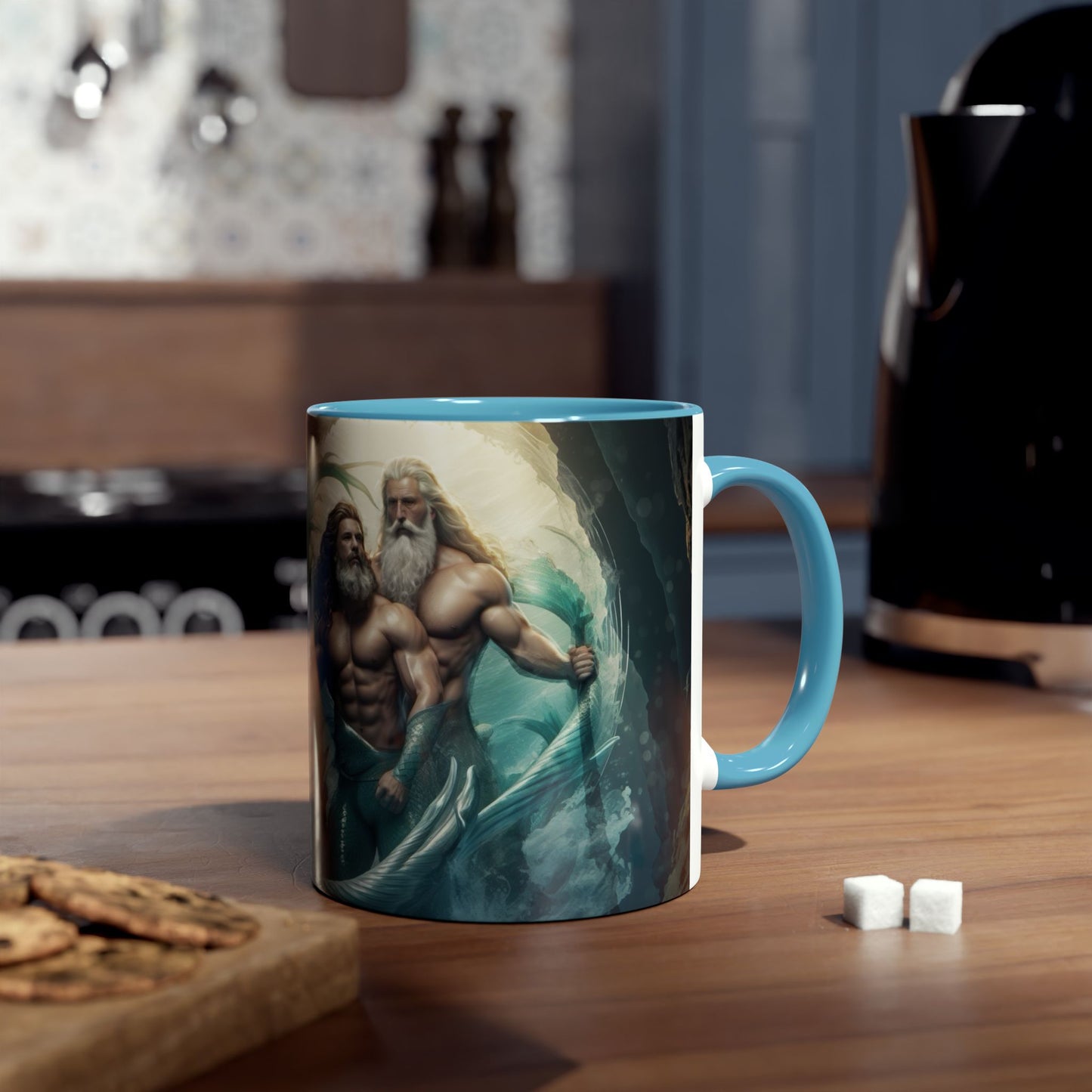 Mug: The Ocean's Legacy Mythical Mermen Design 11oz