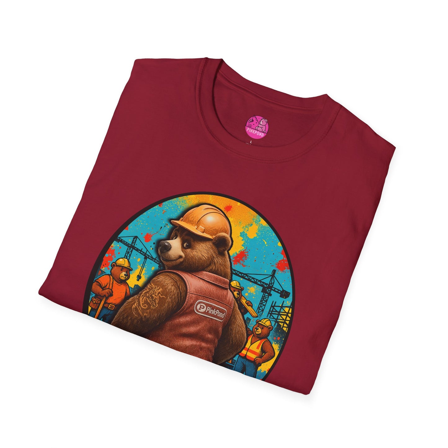 Graphic Tee Builder’s Bum Bear Unisex Softstyle T-Shirt