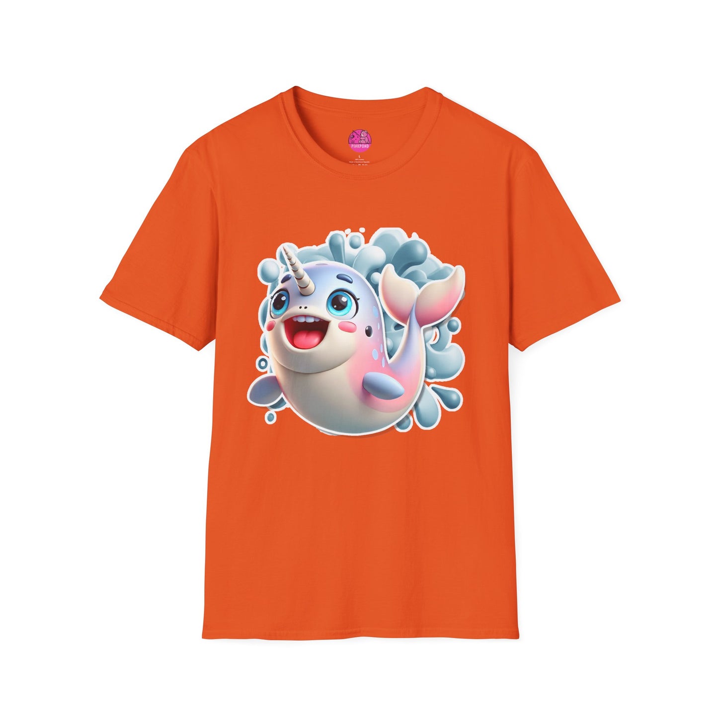 Nelly the Narwhal T-Shirt – The Ocean’s Most Magical Smile! - Unisex Softstyle Tee