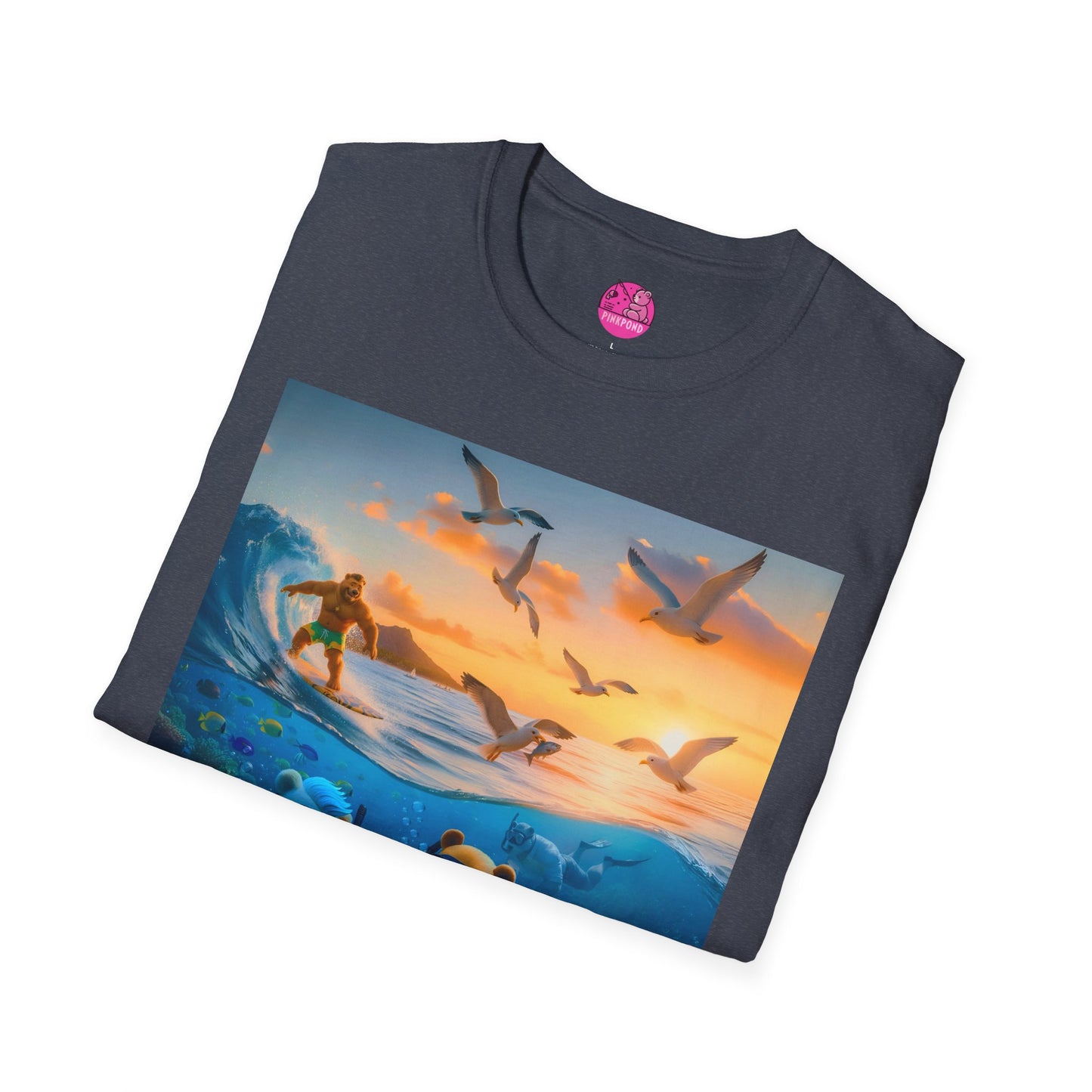 The Great Bearier Reef T-Shirt — PinkPond Snorkeling Bears Sunset Surf Tee