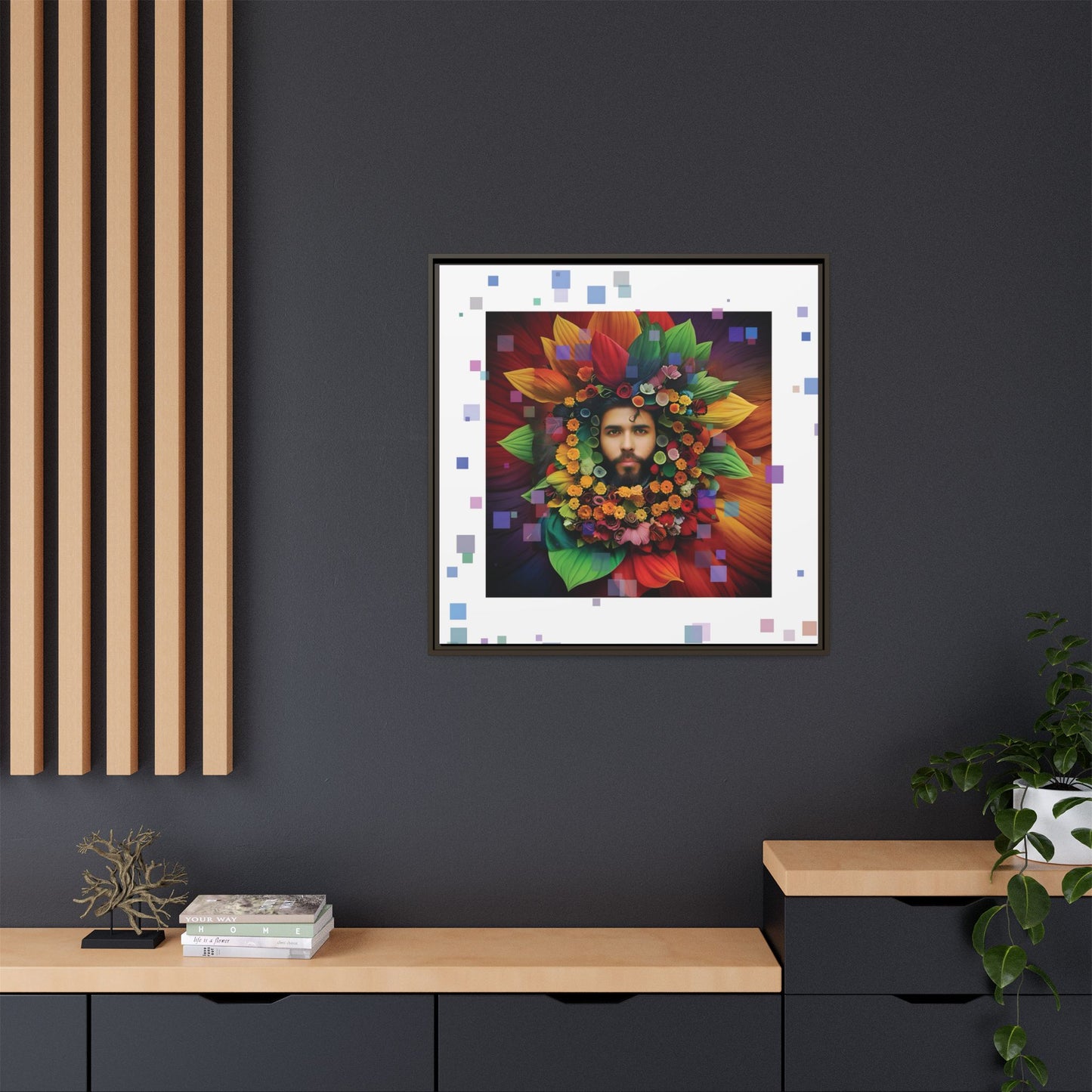 'Flourish: The Modern Green Man' canvas print By Andrew McCarter