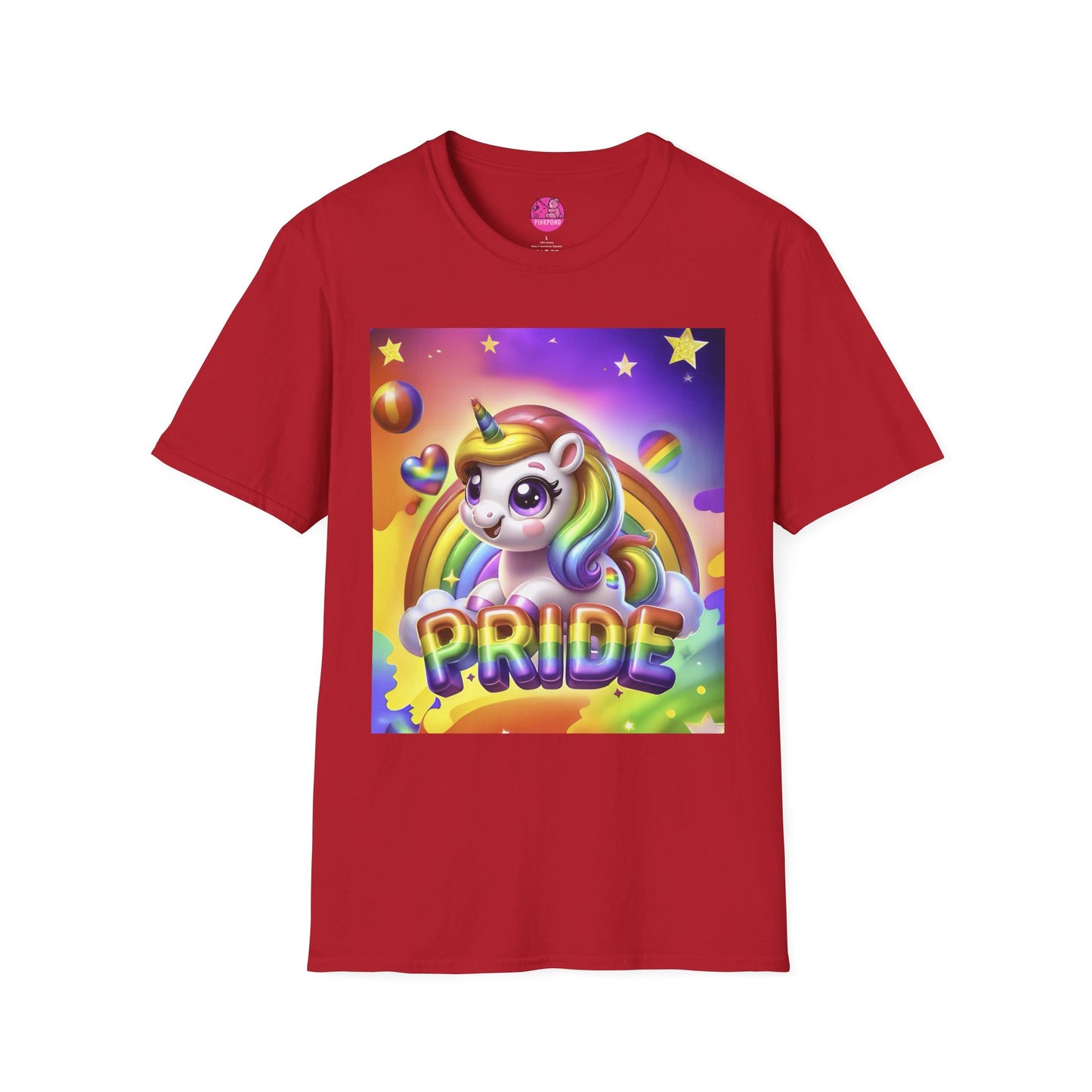 Rainbow Pride Unicorn T-Shirt – Wear Your Colors Loud and Proud! - Unisex Softstyle Tee