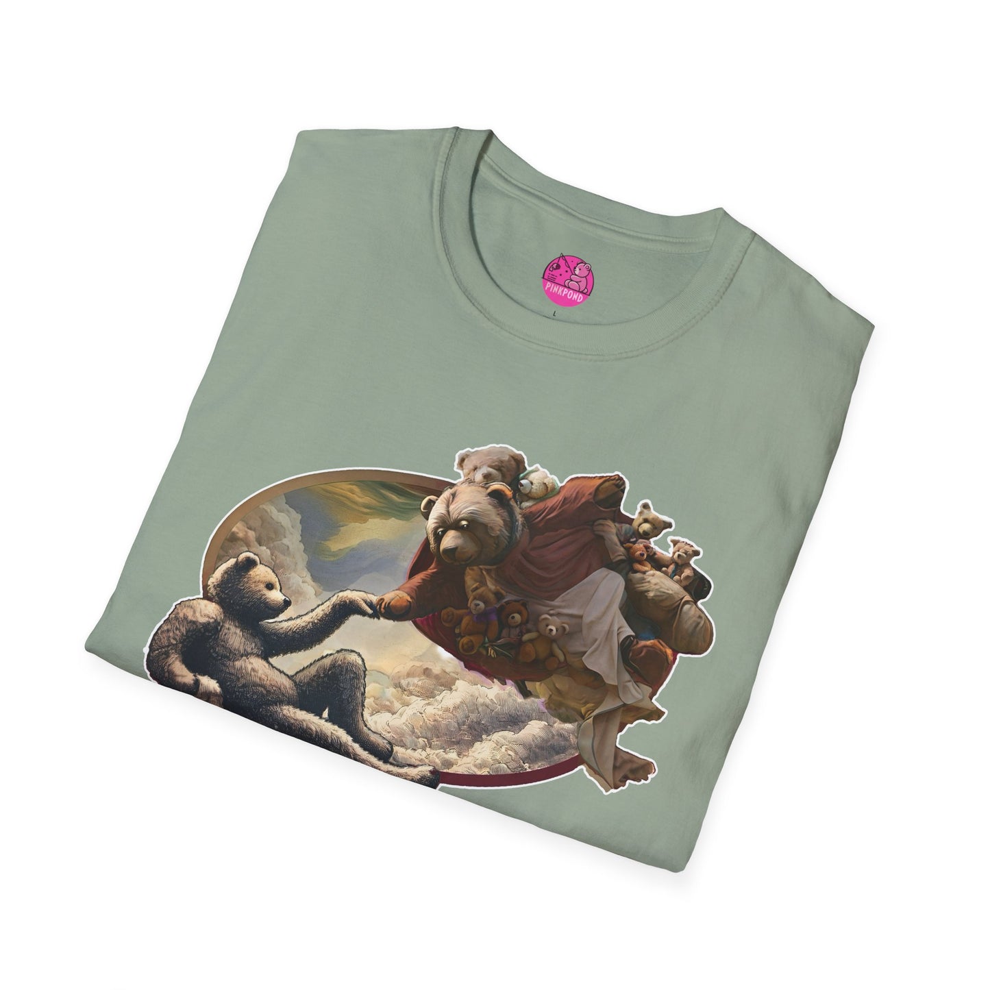 Graphic T-Shirt The Creation of Teddy - Art Lover Gift for bear Fans - Unisex Softstyle