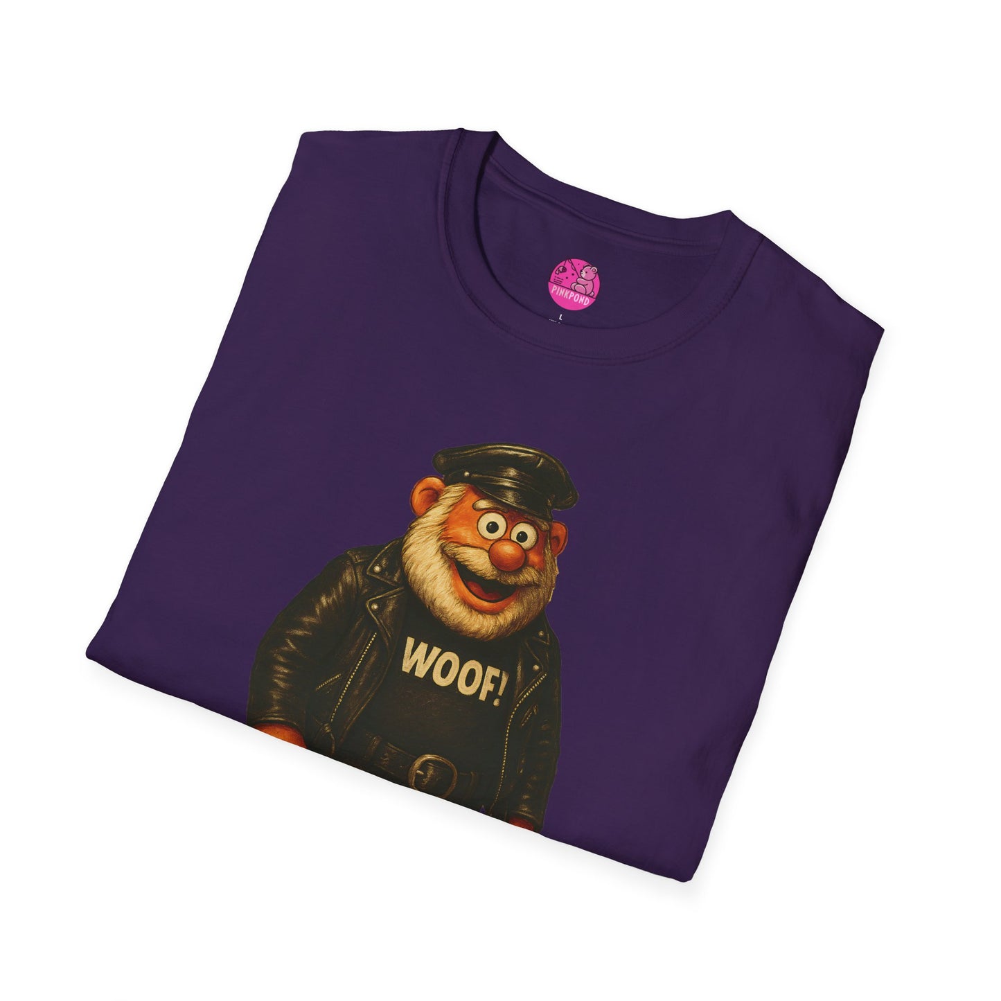 Unisex T-Shirt Leather Polar Bear Tee - WOOF Shirt Silver Beard Energy Pride Fashion