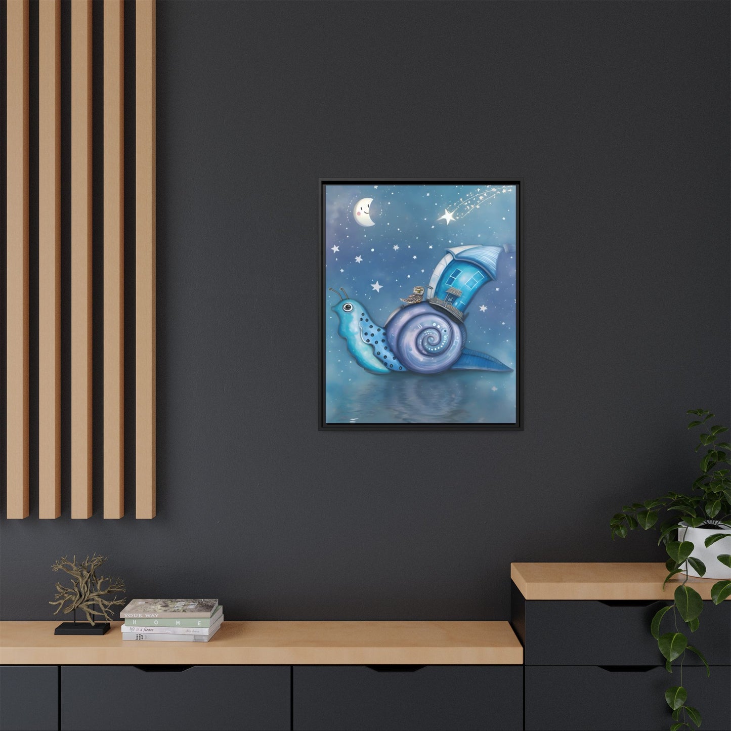 The Owl and the Snail Glided Upon a Sea of Stars by Andrew McCarter  - Canvas Print