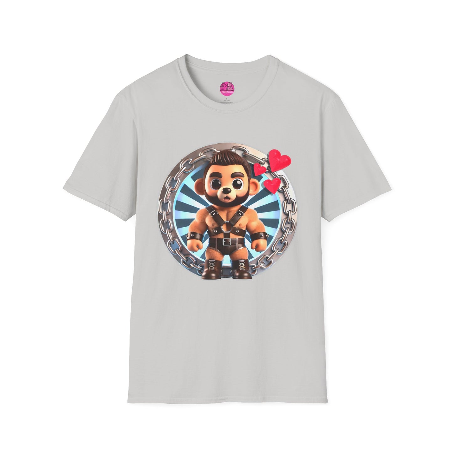 Love Struck Cub – Cute & Bold Chibi Bear T-Shirt