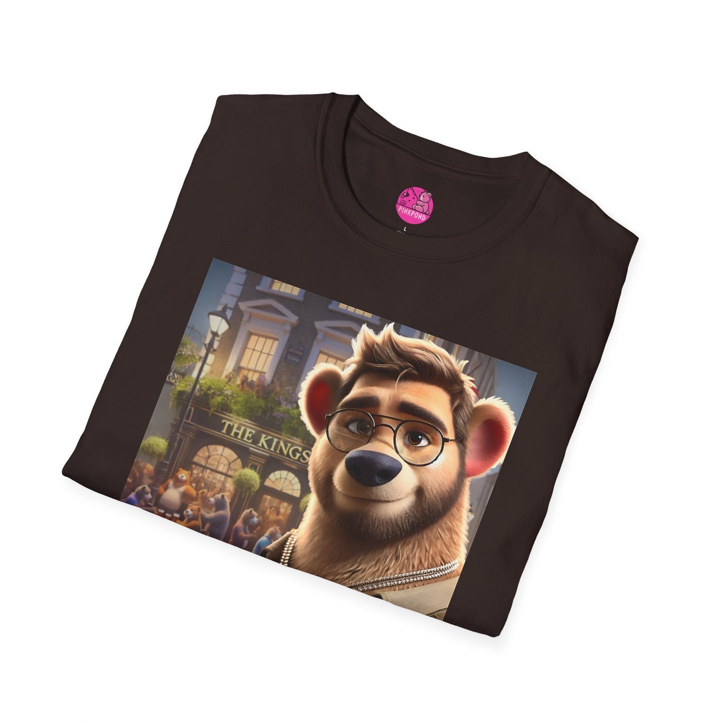 Bear T-Shirt - The King's Arms in Soho Design by PinkPond