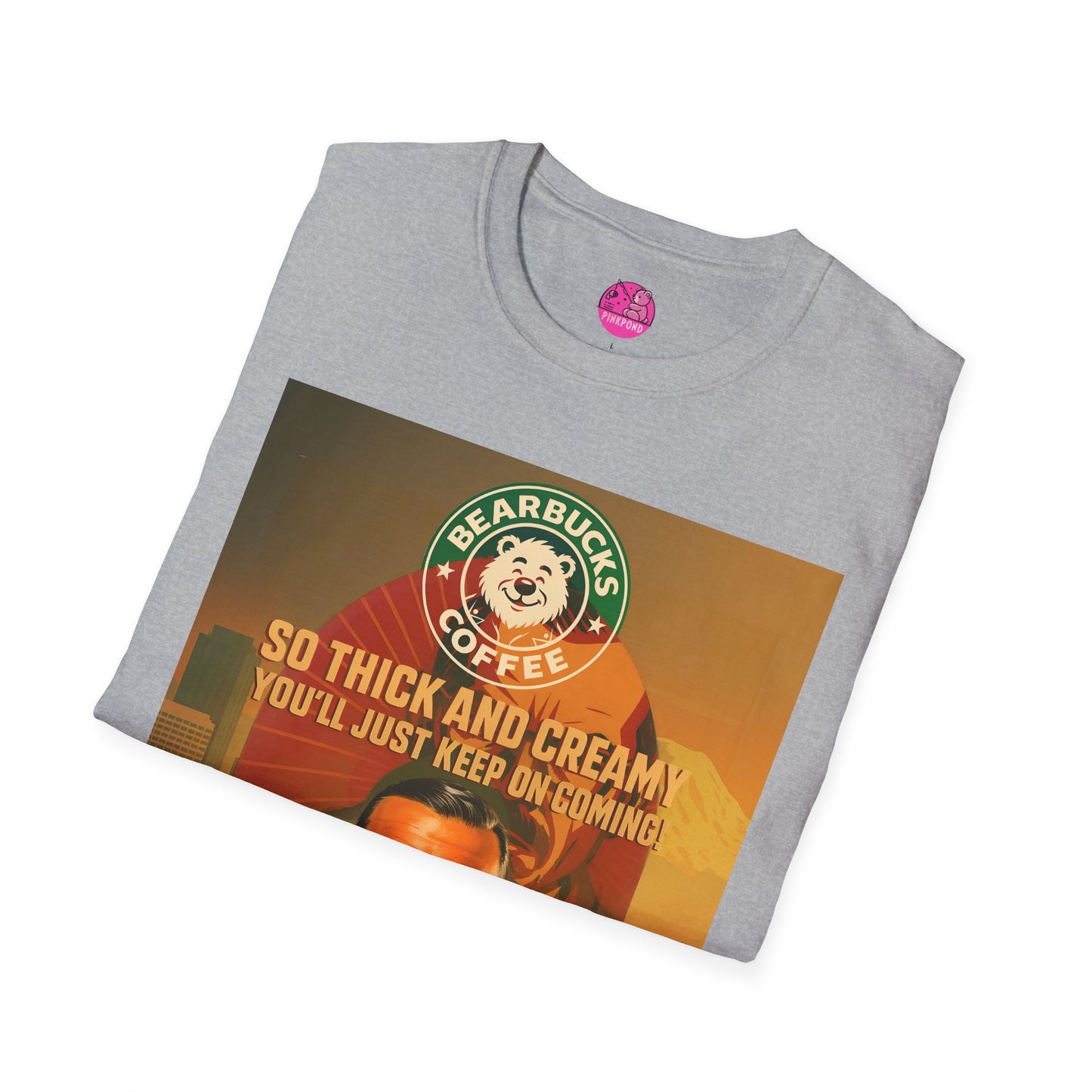 Vintage Bearbucks Coffee Unisex T-Shirt - So Thick and Creamy Retro Tee for Café Lovers