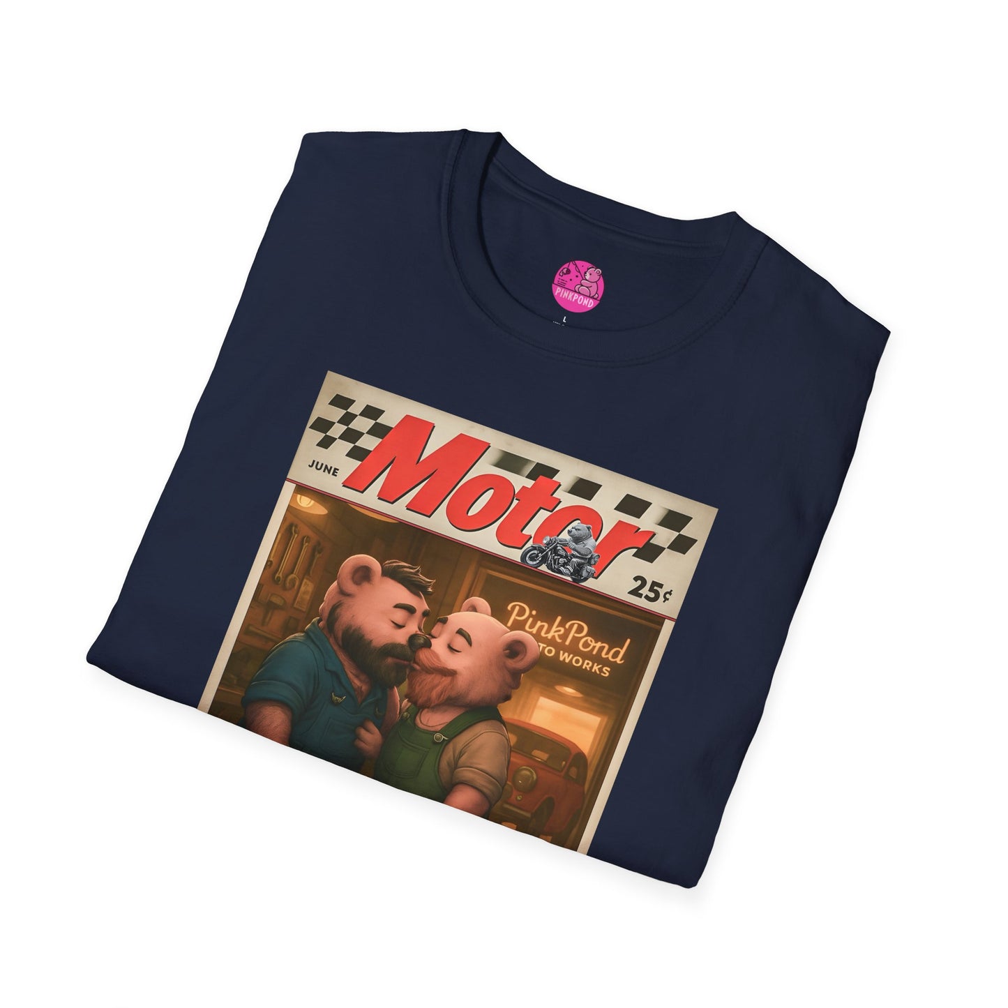 Bear Retro 1950s Motor Magazine T-Shirt