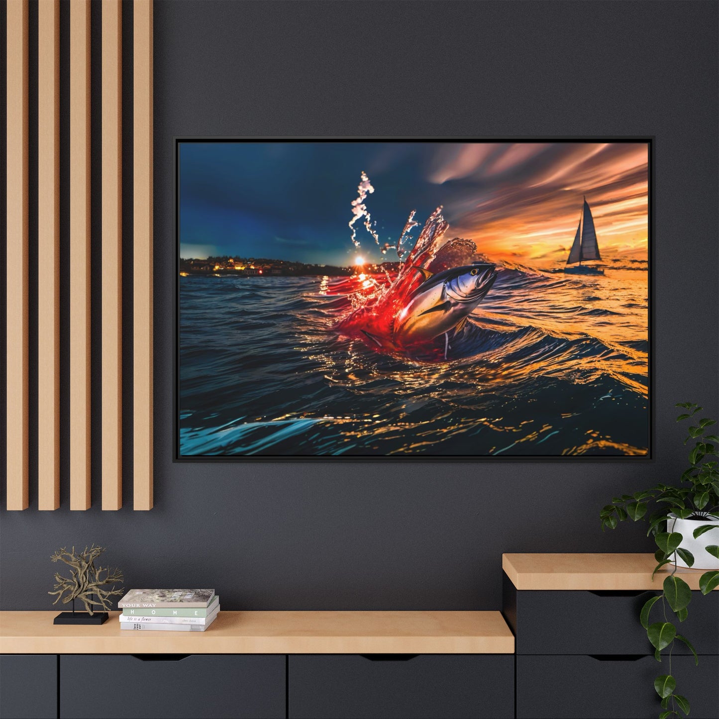 "The Leap" by Andrew McCarter - Ocean Canvas Art.
