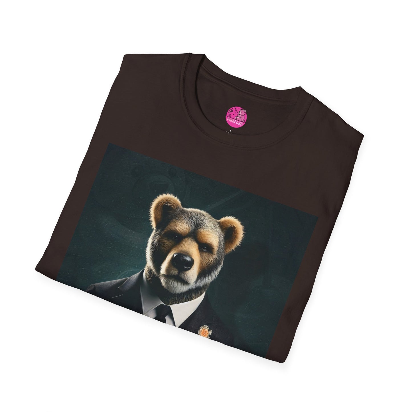 Boss Bear Graphic Tee - Unisex Softstyle T-Shirt for Power Players