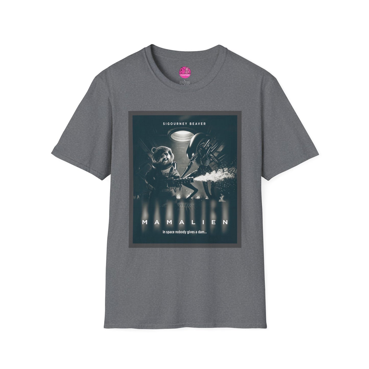 Retro Noir Alien Parody Sci-Fi T-Shirt Featuring Sigourney Beaver