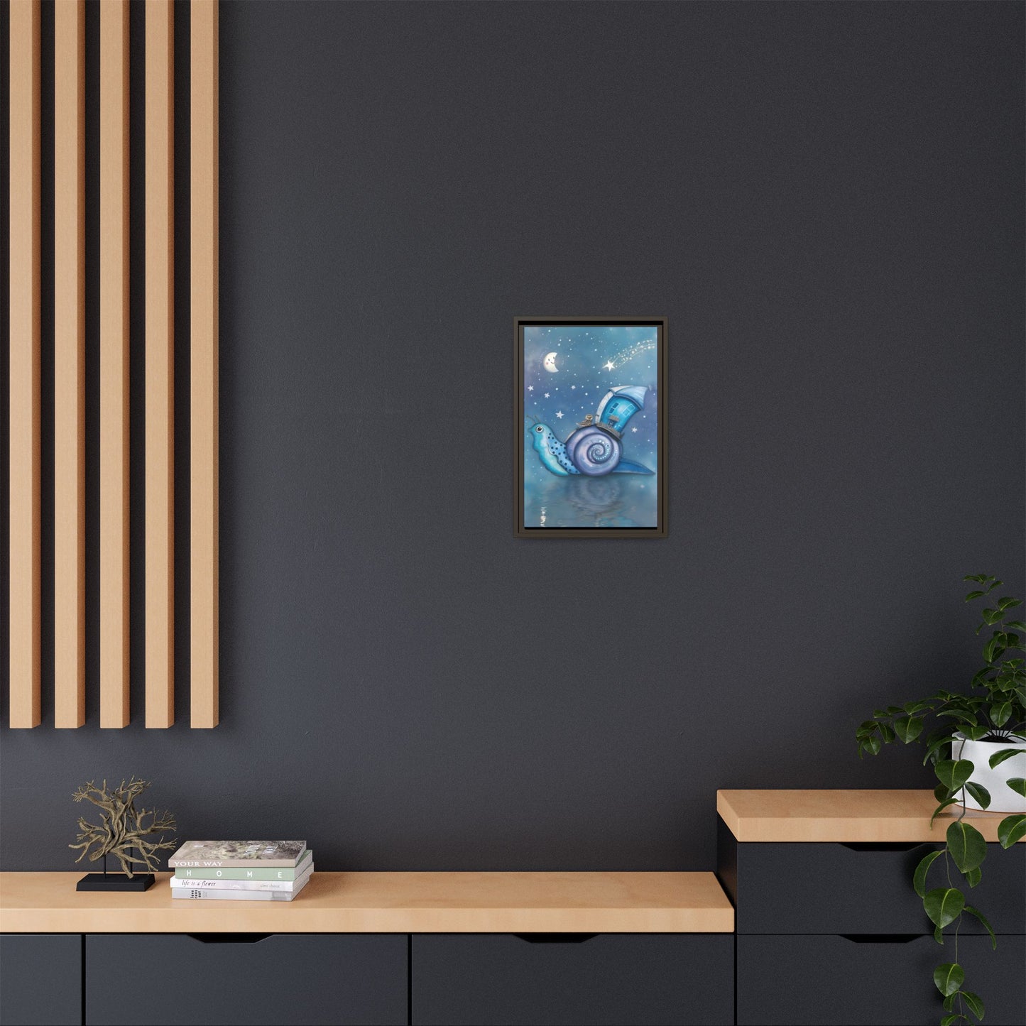 The Owl and the Snail Glided Upon a Sea of Stars by Andrew McCarter  - Canvas Print