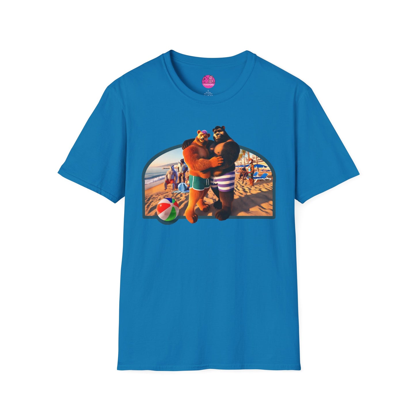 Beach Life Bears Unisex T-Shirt - Mikey & Max Tee by PinkPond