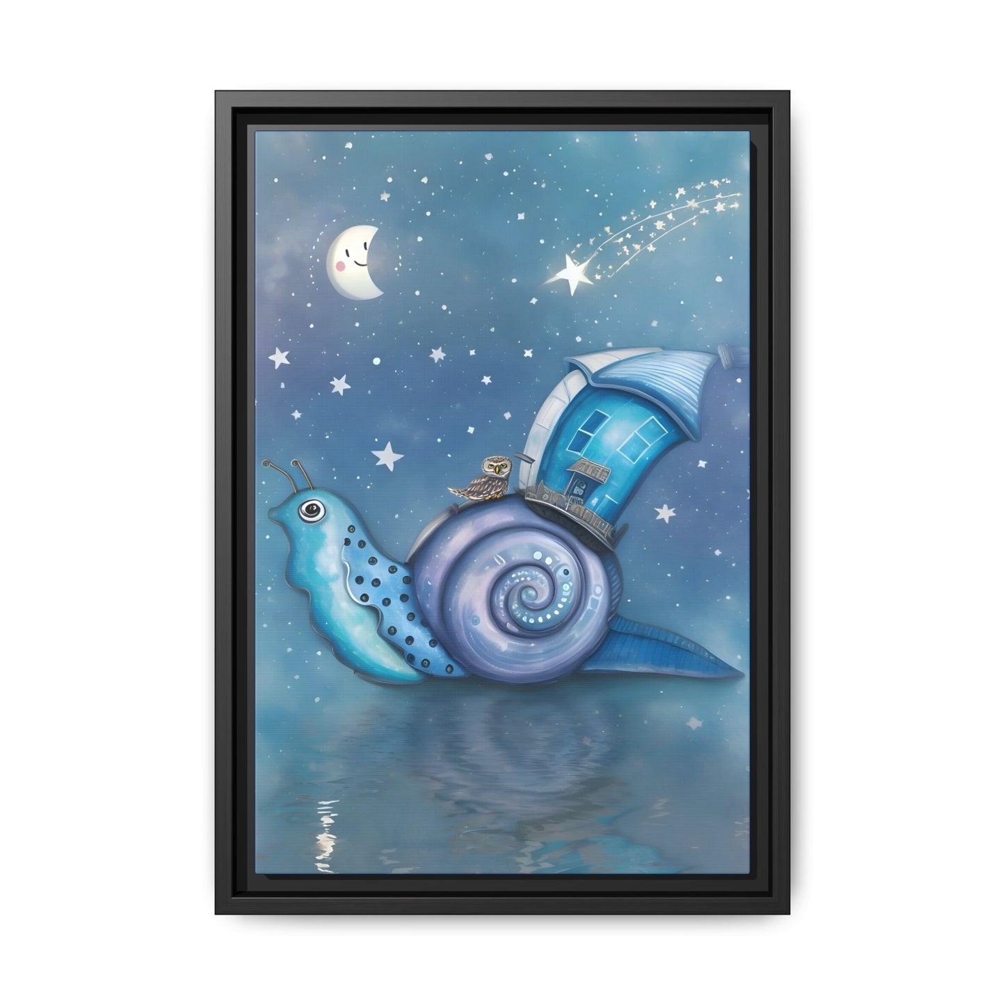 The Owl and the Snail Glided Upon a Sea of Stars by Andrew McCarter  - Canvas Print