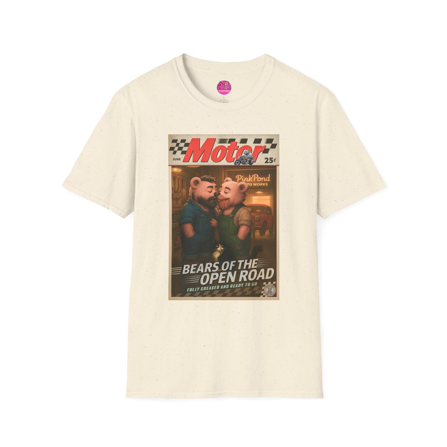 Bear Retro 1950s Motor Magazine T-Shirt