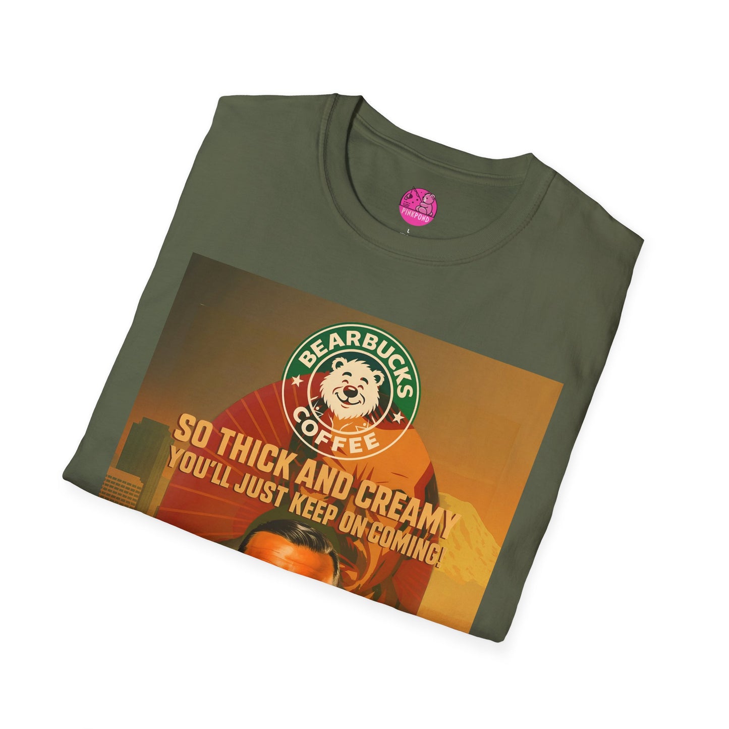 Vintage Bearbucks Coffee Unisex T-Shirt - So Thick and Creamy Retro Tee for Café Lovers